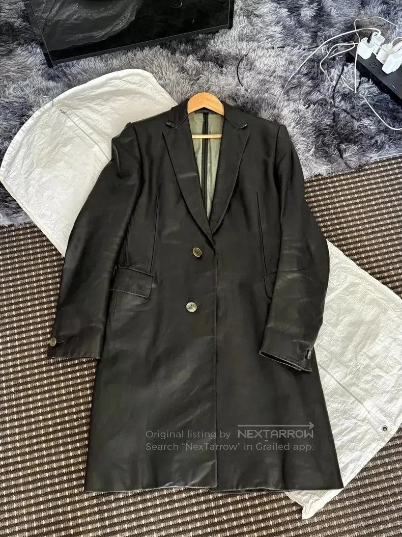 Carol Christian Poell Black Leather Long Coat by Carol Christian Poell. Size US L / EU 52-54 / 3 - 1 Thumbnail