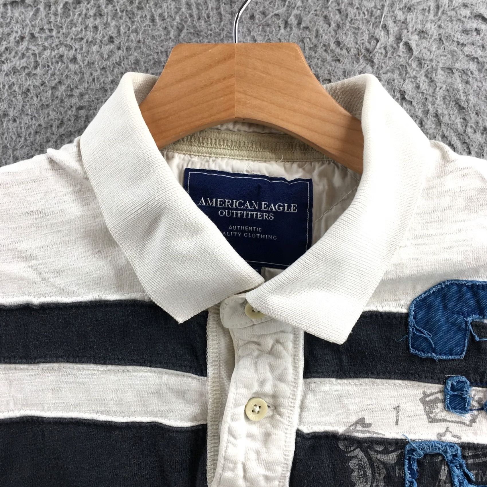 American Eagle Outfitters American Eagle Outfitters Polo Shirt Mens XL White Cotton Short Sleeve Collared Size US XL / EU 56 / 4 - 3 Thumbnail