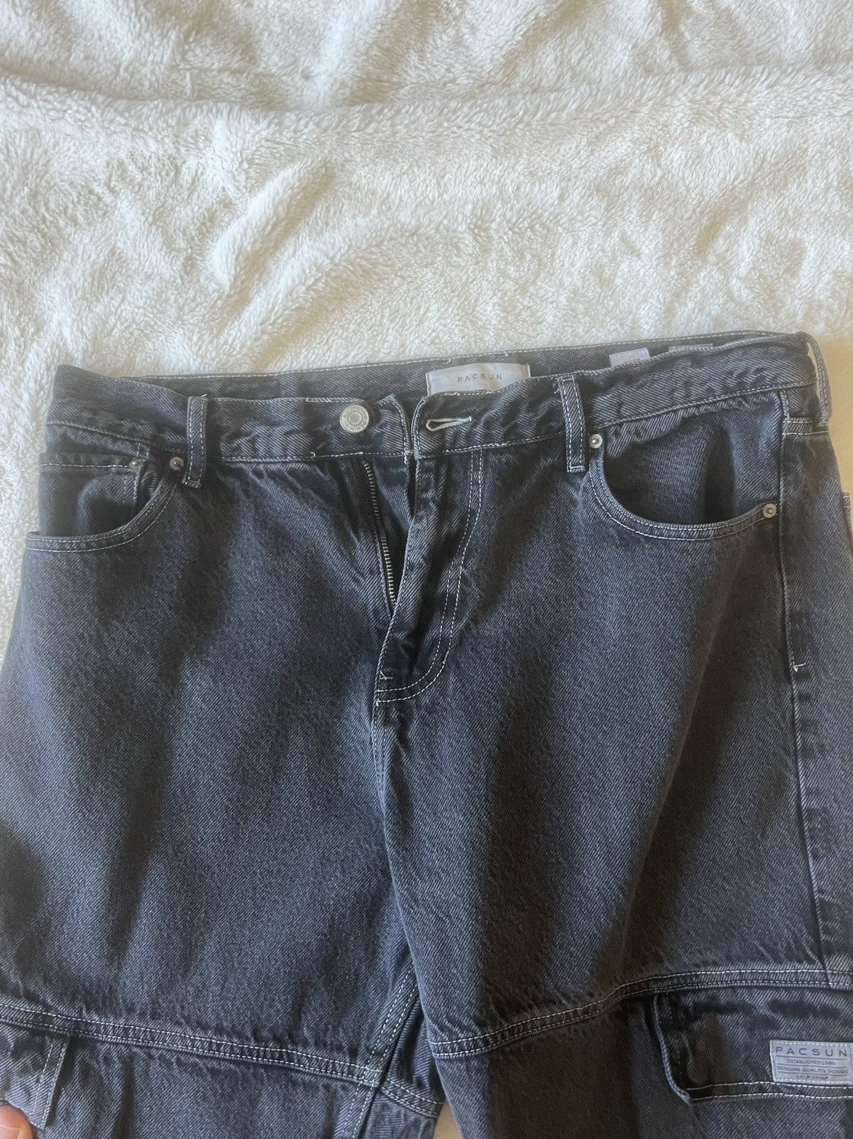 Pacsun × Vintage Black cargo/double knee pants Size US 36 / EU 52 - 3 Thumbnail