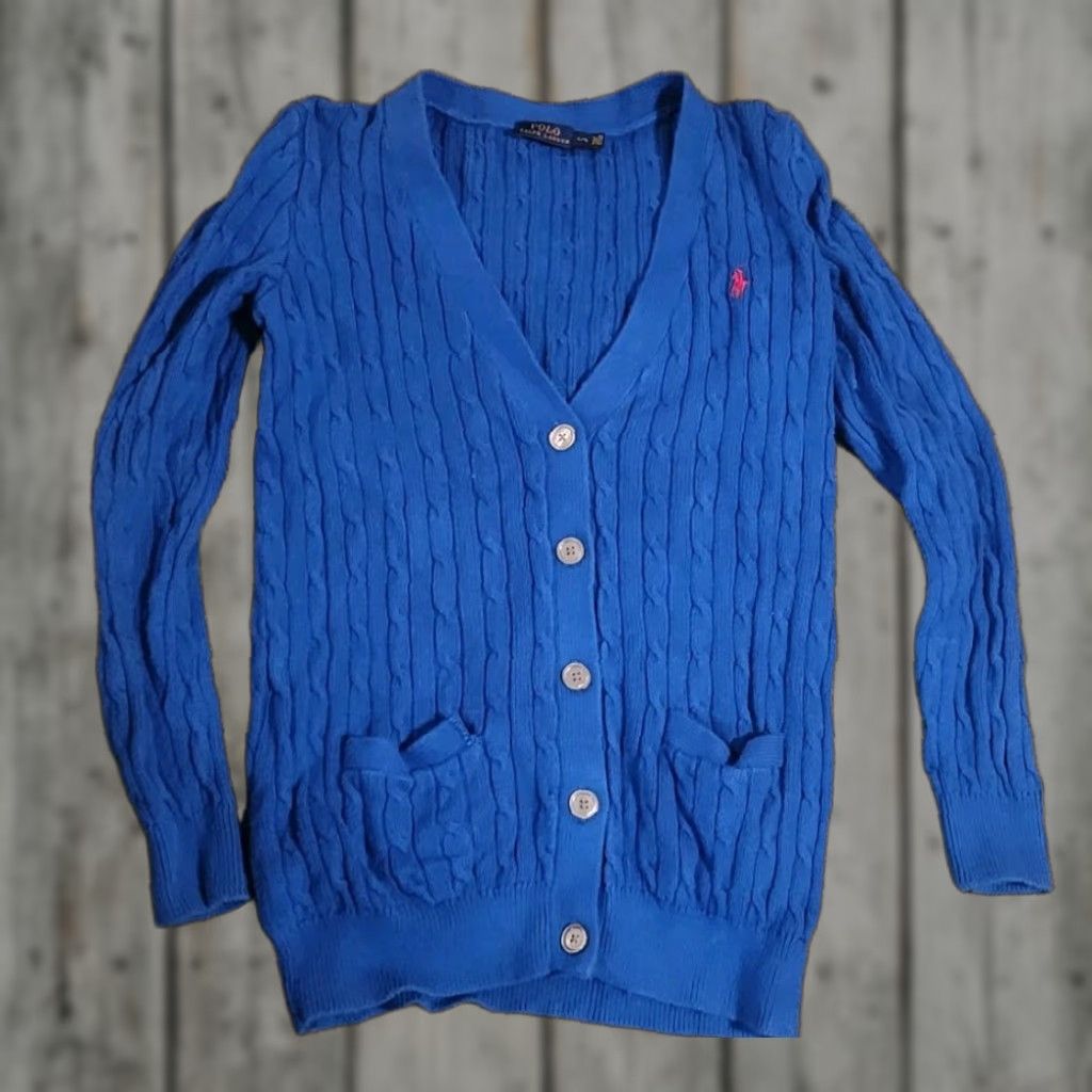 Polo Ralph Lauren Polo Ralph Lauren Cardigan Women L Blue Knit Long Sleeve Casual Regular Size Large Size L / US 10 / IT 46 - 1 Thumbnail