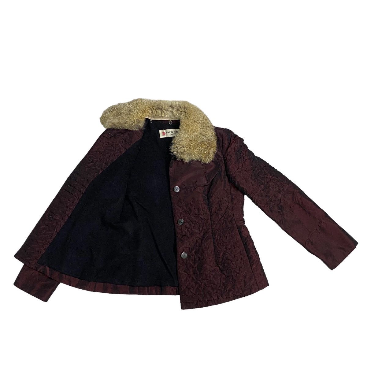 Hardy Amies × Vintage Hardy Armies Boutique quilted jacket fox fur neck Size S / US 4 / IT 40 - 7 Thumbnail
