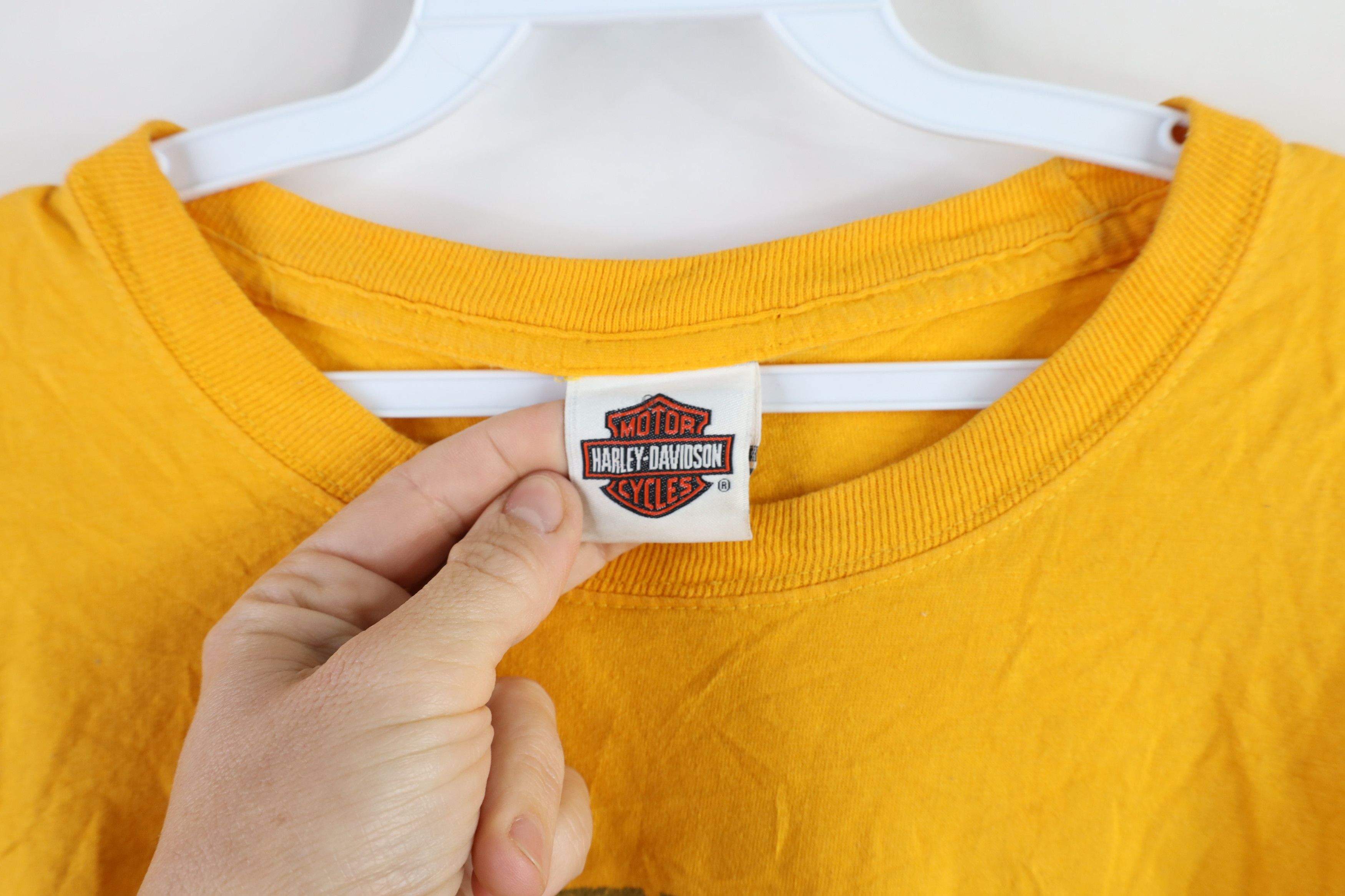Harley Davidson × Vintage Harley Davidson Spell Out Big Logo Short Sleeve T-Shirt Size US L / EU 52-54 / 3 - 5 Thumbnail
