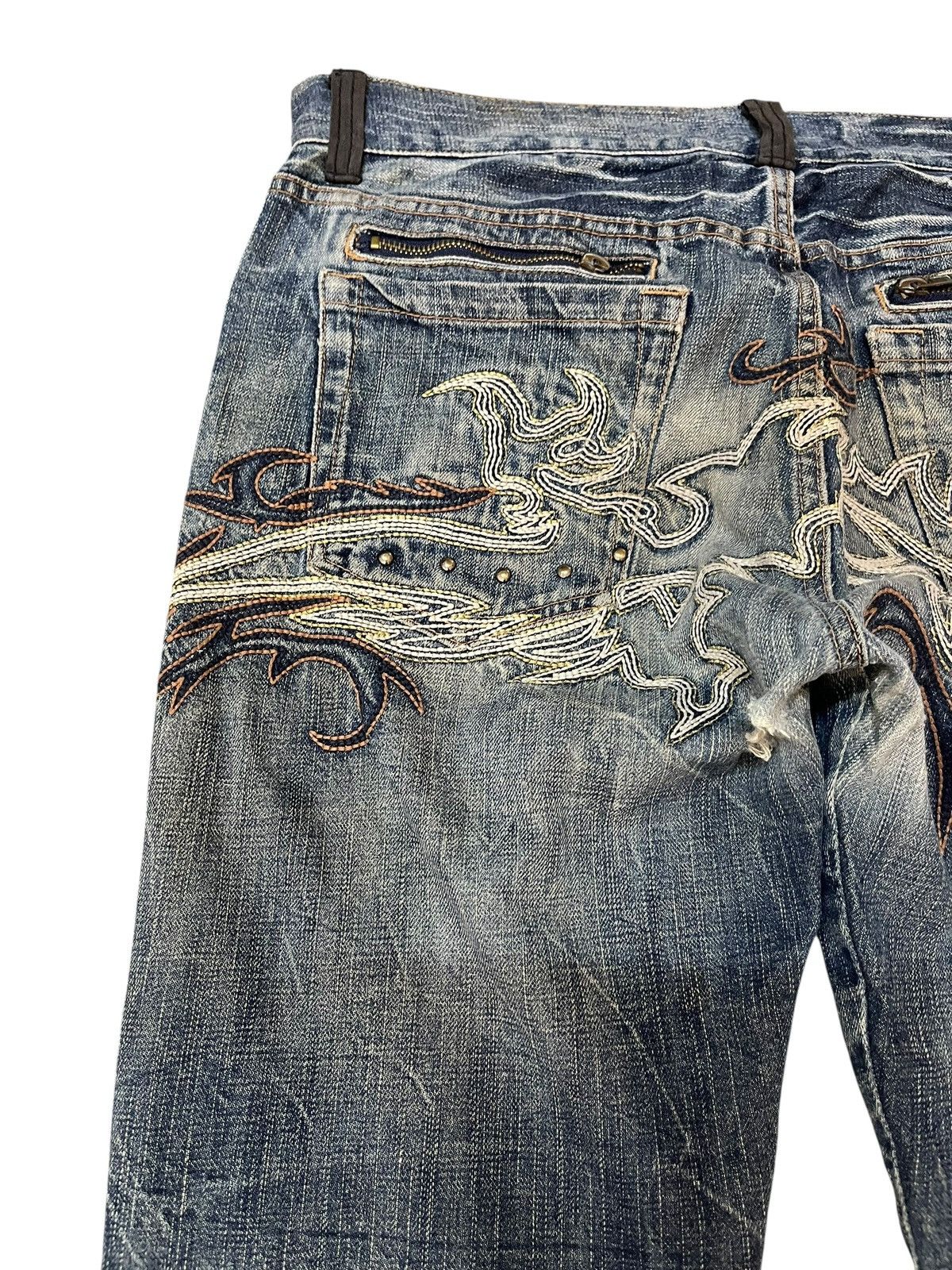 Japanese Brand Vintage Japanese Brand Embroidery Whiskers Denim Size US 34 / EU 50 - 9 Thumbnail