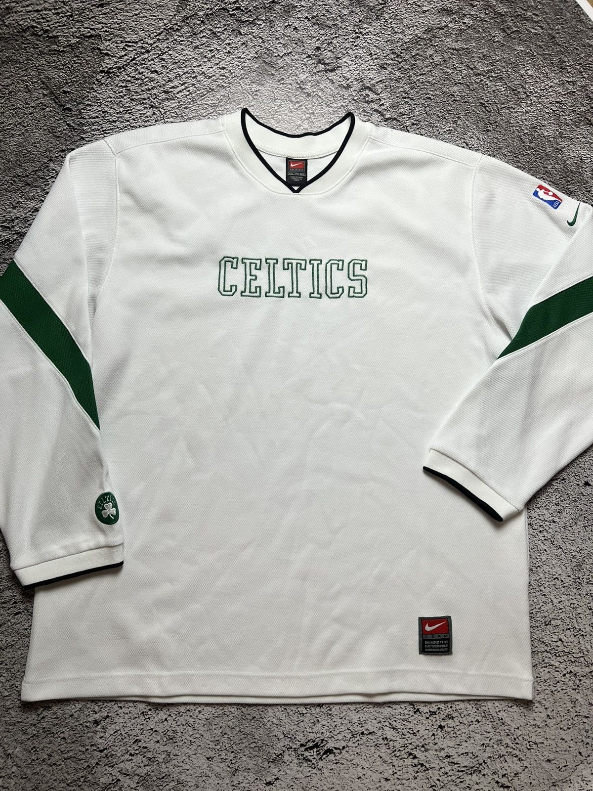 NBA × Nike × Vintage VTG 90’s Boston Celtics NBA nike warm up sweatshirt jacket Size US XXL / EU 58 / 5 - 1 Thumbnail