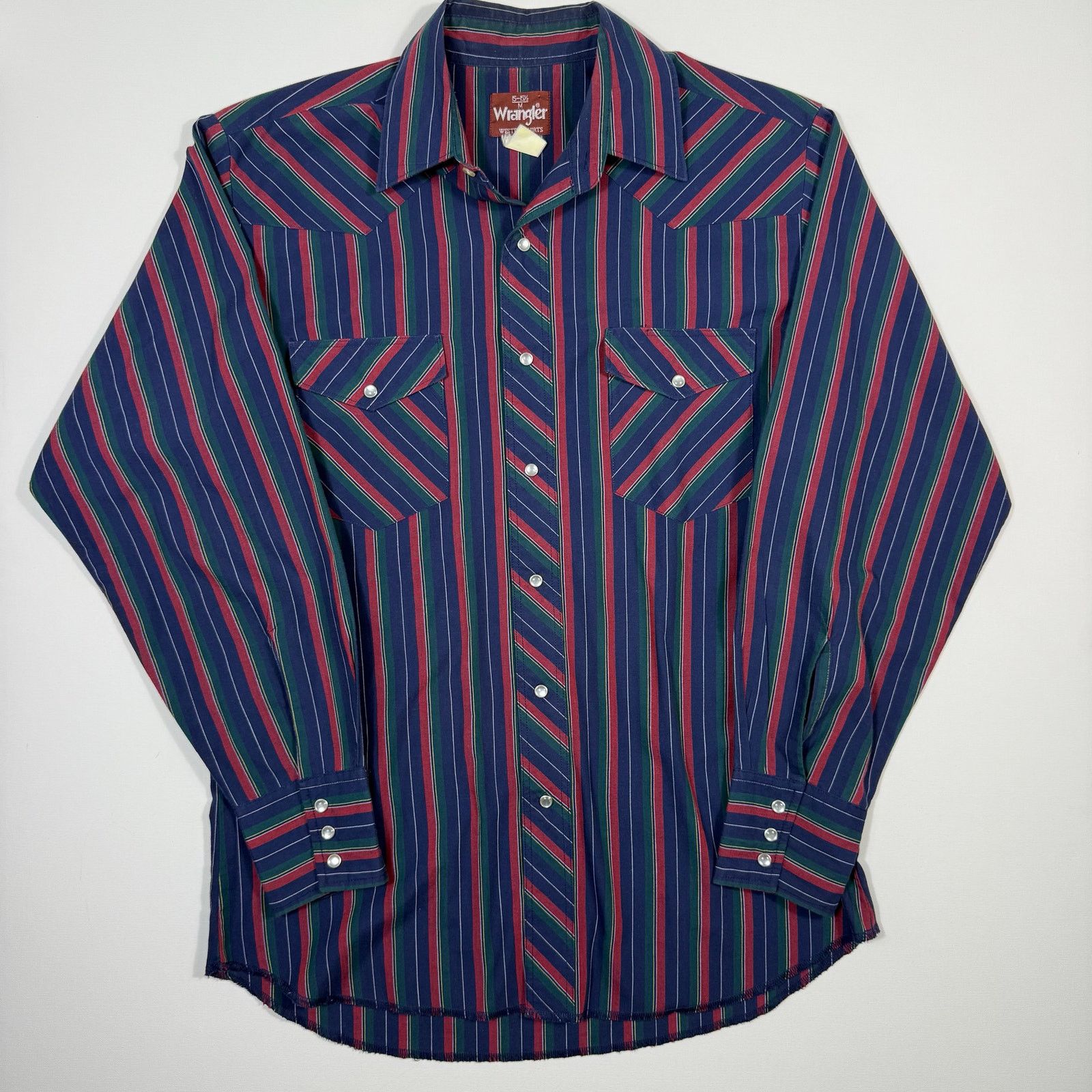 Wrangler Vintage Wrangler Striped Pearl Snap Western Shirt size M Size US M / EU 48-50 / 2 - 2 Thumbnail