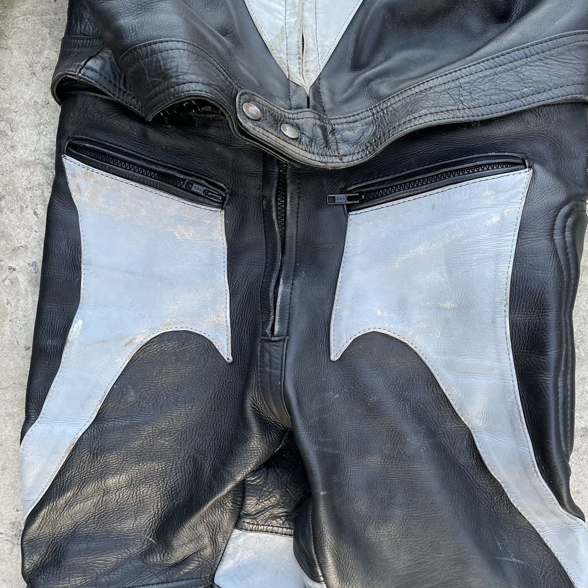 Other Vintage Moto Leather Suit 58 Size Pants + Jacket 90s Y2K Size US M / EU 48-50 / 2 - 4 Thumbnail
