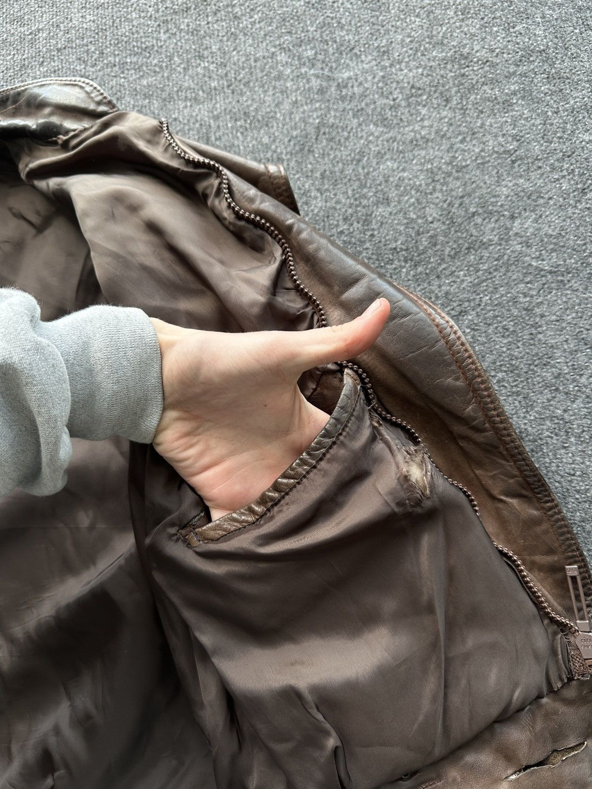 Other 🚨VNTG LEATHER JACKET AVANT GARDE WESTERN BROWN MOTO Size US XS / EU 42 / 0 - 17 Thumbnail
