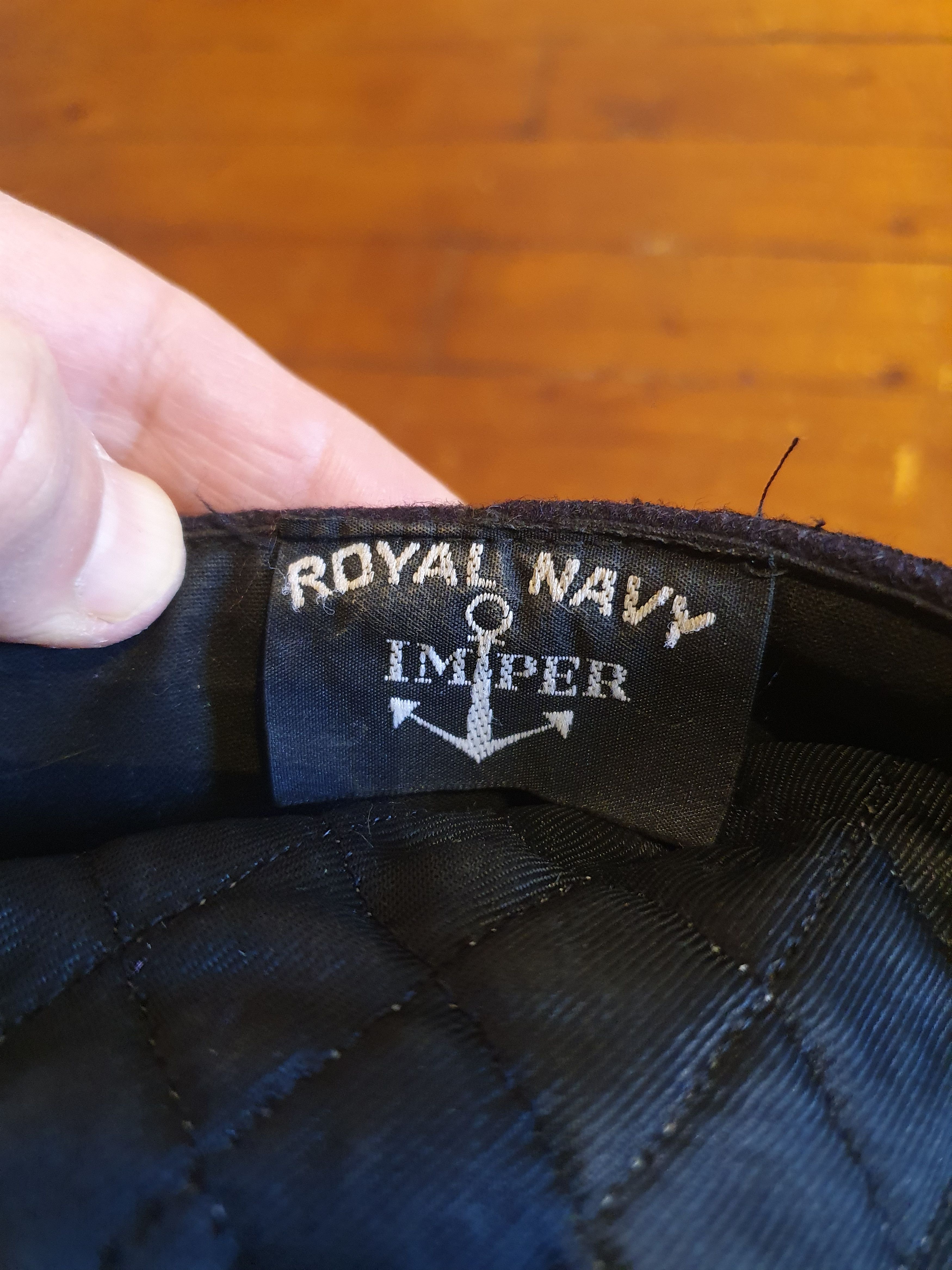 Vintage Royal Imperial Navy Captains Flat Cap Sailor Hat Size ONE SIZE - 3 Thumbnail