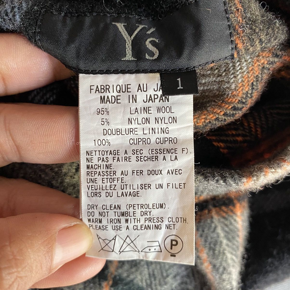 Y's Y’s Plaid Wool Skort with Lining Size 29" - 11 Thumbnail