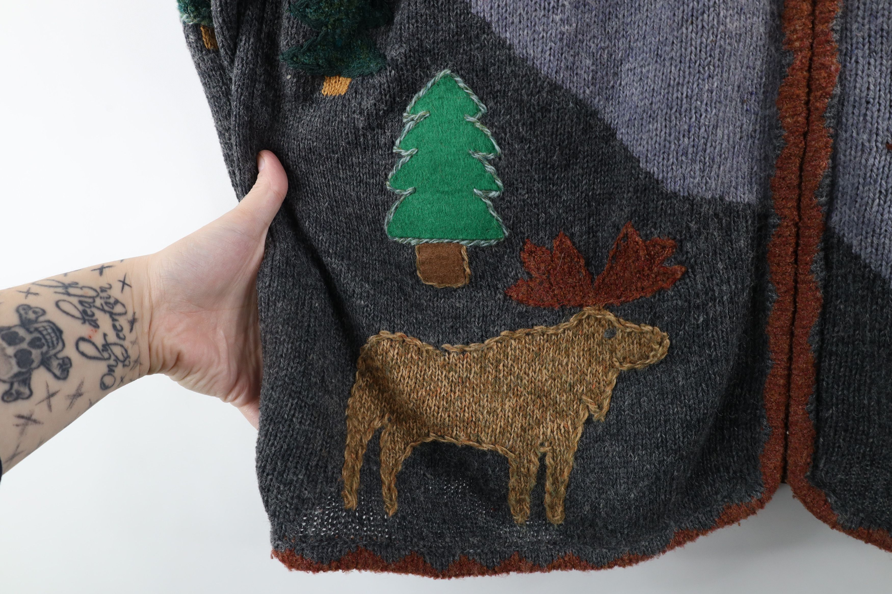 Vintage Vintage 90s Nature All Over Print Full Zip Cardigan Sweater Size XL / US 12-14 / IT 48-50 - 7 Thumbnail