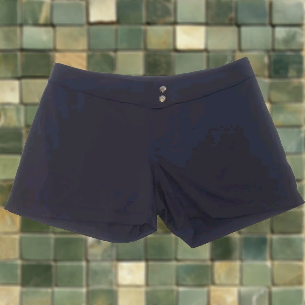 Athleta Athleta Shorts Womens XL Black Sport Yoga Bike Faux Button Size 40" / US 18 - 1 Thumbnail