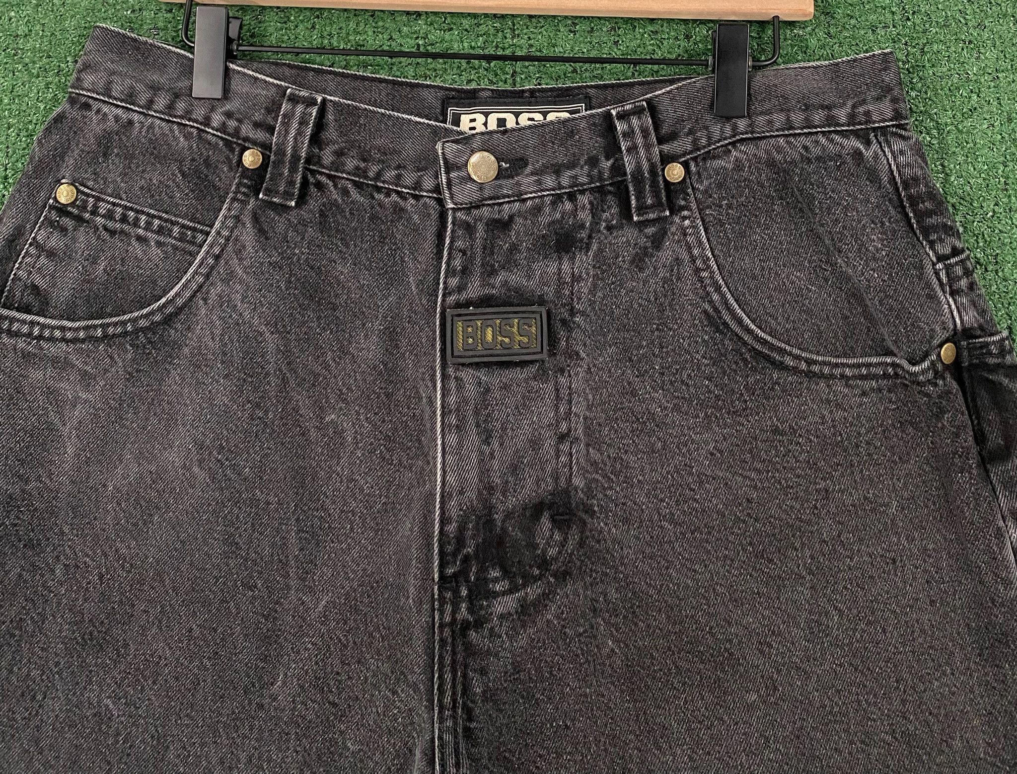Vintage 90s Boss Deep Pocket Baggy Jean Shorts Jorts Mens Size 33 Size US 33 - 3 Thumbnail