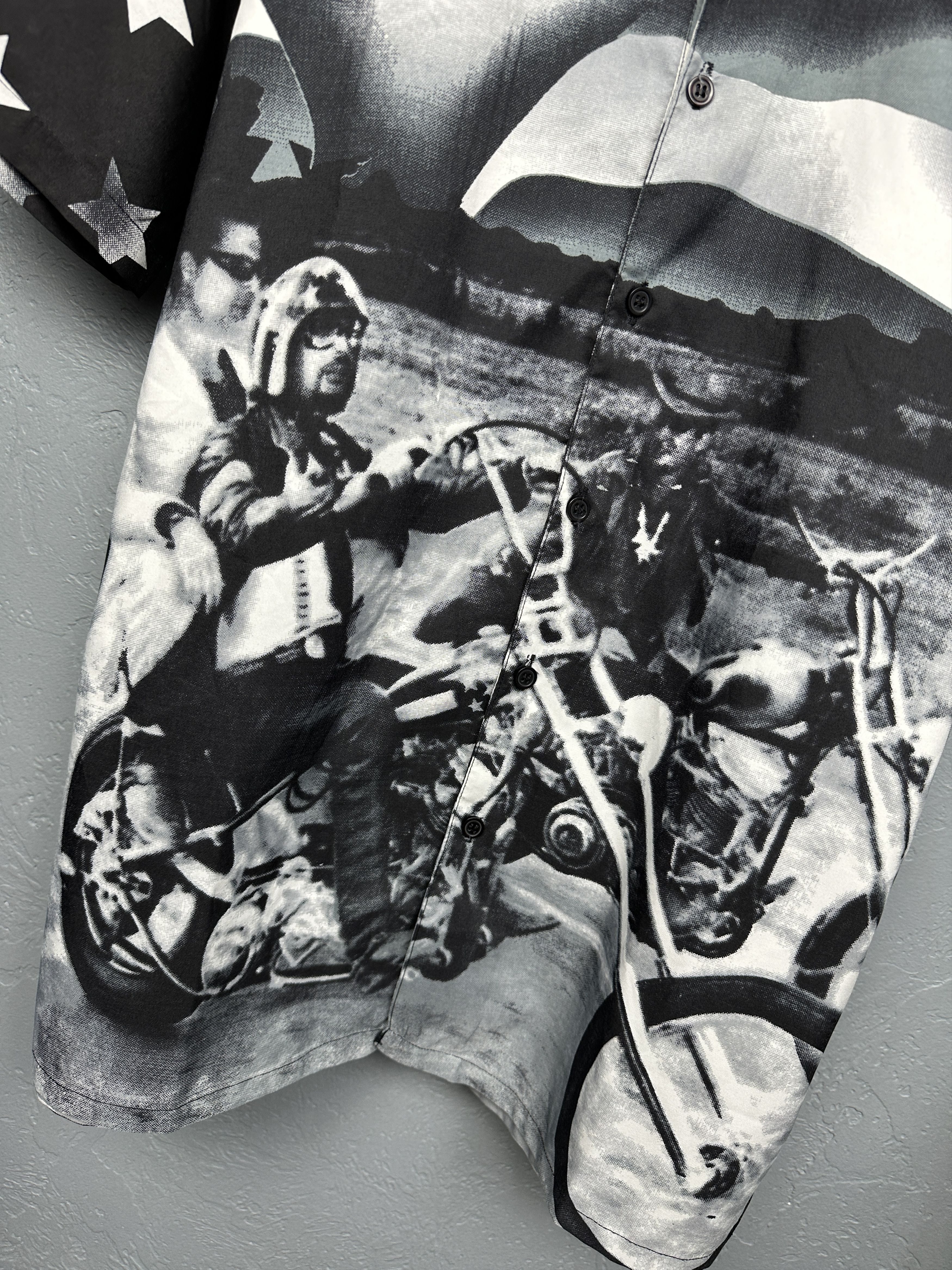 Vintage Hawaiian Shirt Bikers Print Harley Davidson Size US M / EU 48-50 / 2 - 3 Thumbnail