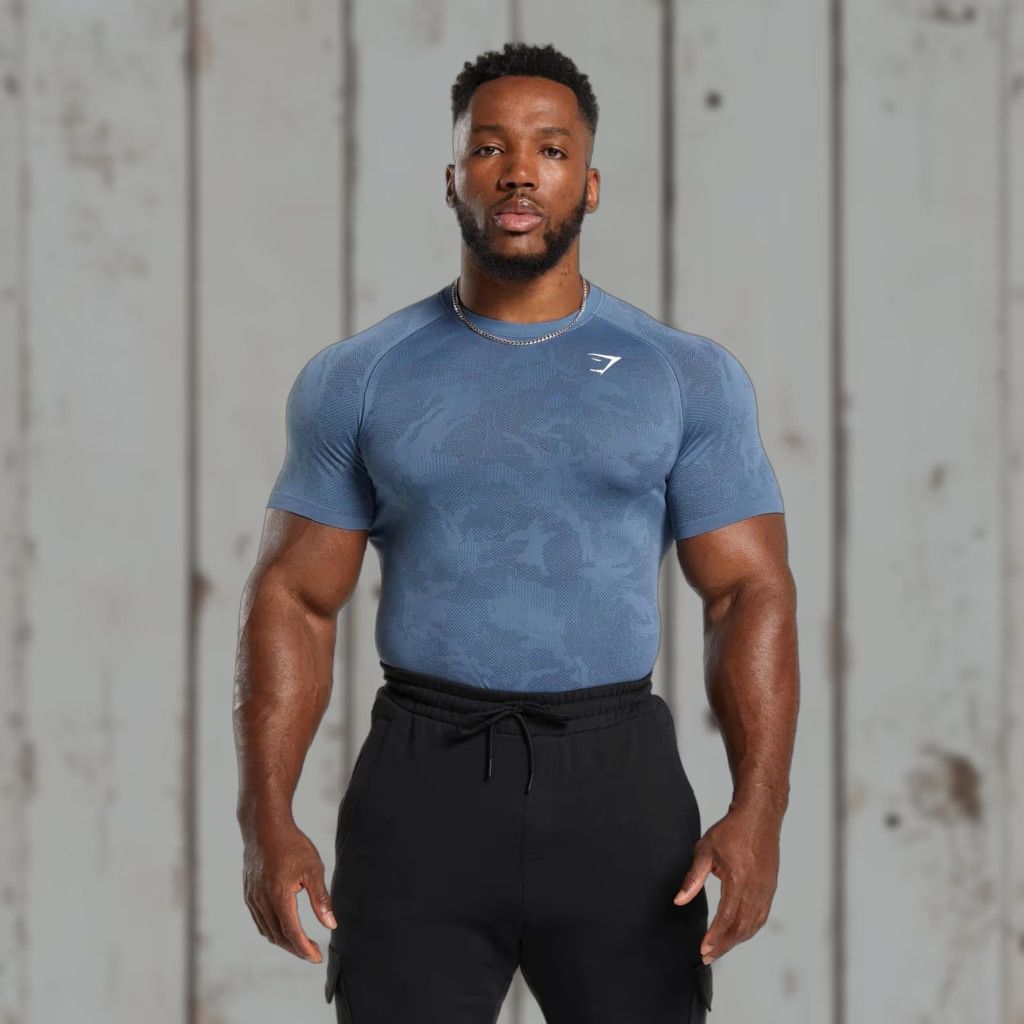 Gymshark Gymshark Onyx V1 1.0 Black/Blue T-Shirt David Laid (S