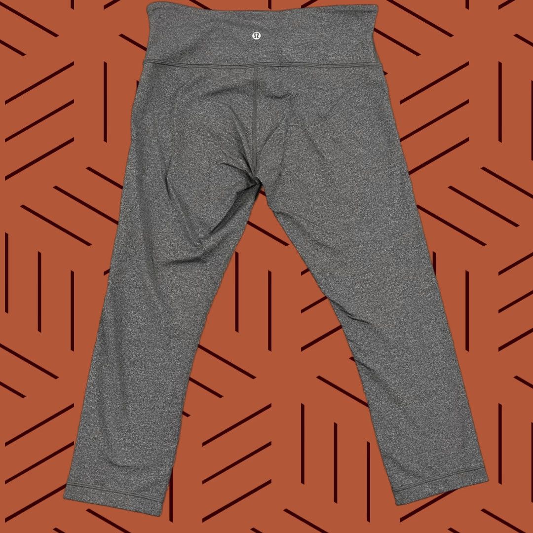 Lululemon Lululemon Wunder Under III Leggings Womens 8 Gray Cropped 21" Inseam Active Wear Yoga Fitness Stretch Moisture Wicking Surgical No? Size 30" / US 8 / IT 44 - 1 Thumbnail