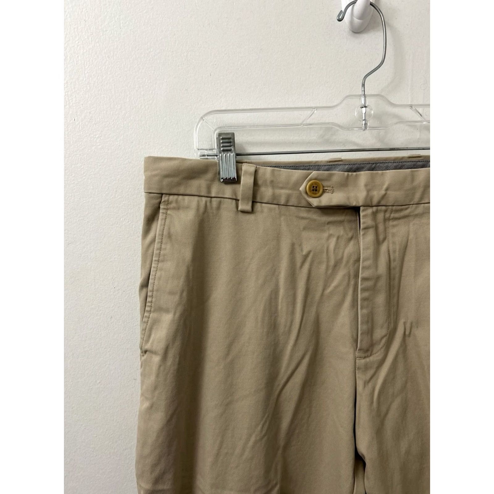 Brooks Brothers Brooks Brothers Milano Pants Mens 35x30 Chino Khaki Supima Cotton Blend Beige Straight Flat Front Size US 35 - 4 Thumbnail