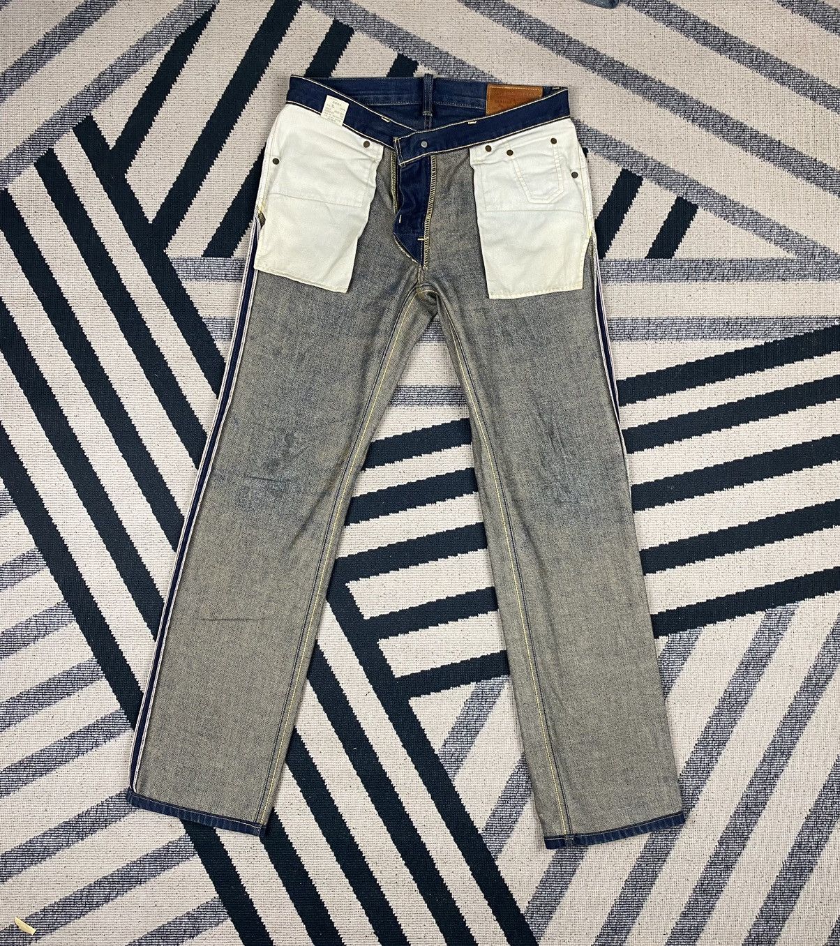 Levi's × Vintage Vintage Levis 502 Selvedge Faded Dirty Jeans Size US 29 - 4 Thumbnail