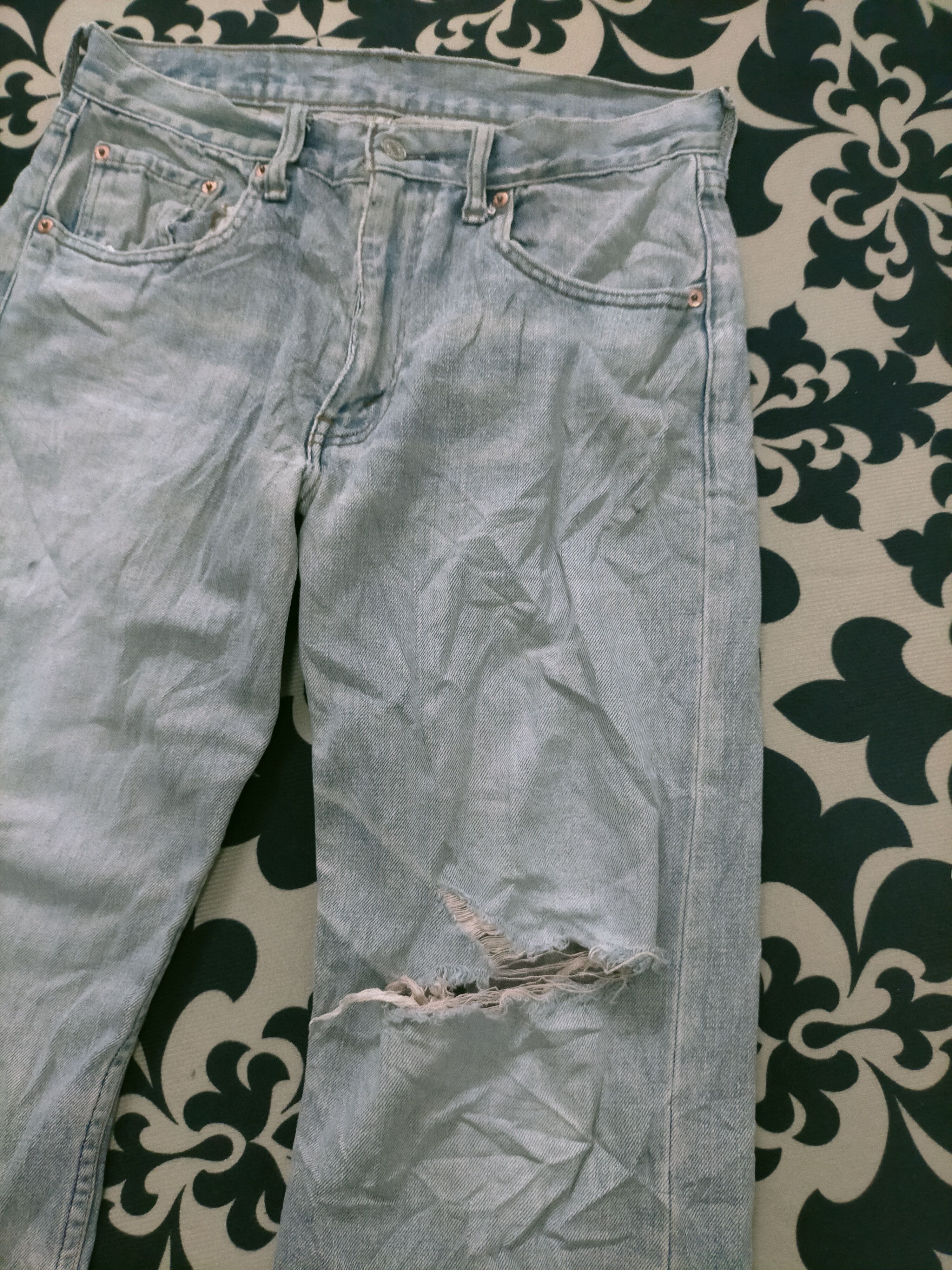 Levi's 🔥 Washed 🔥 Vintage Levis 534 Thrashed Distressed Jeans Size US 31 - 3 Thumbnail