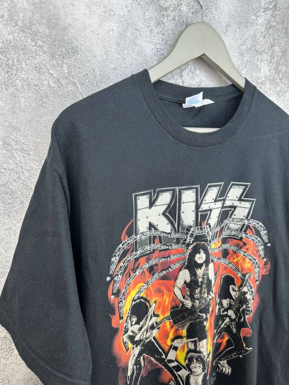KISS KISS Band Tee Black Port & Company Cotton Rock Tour T-Shirt Size US L / EU 52-54 / 3 - 3 Thumbnail