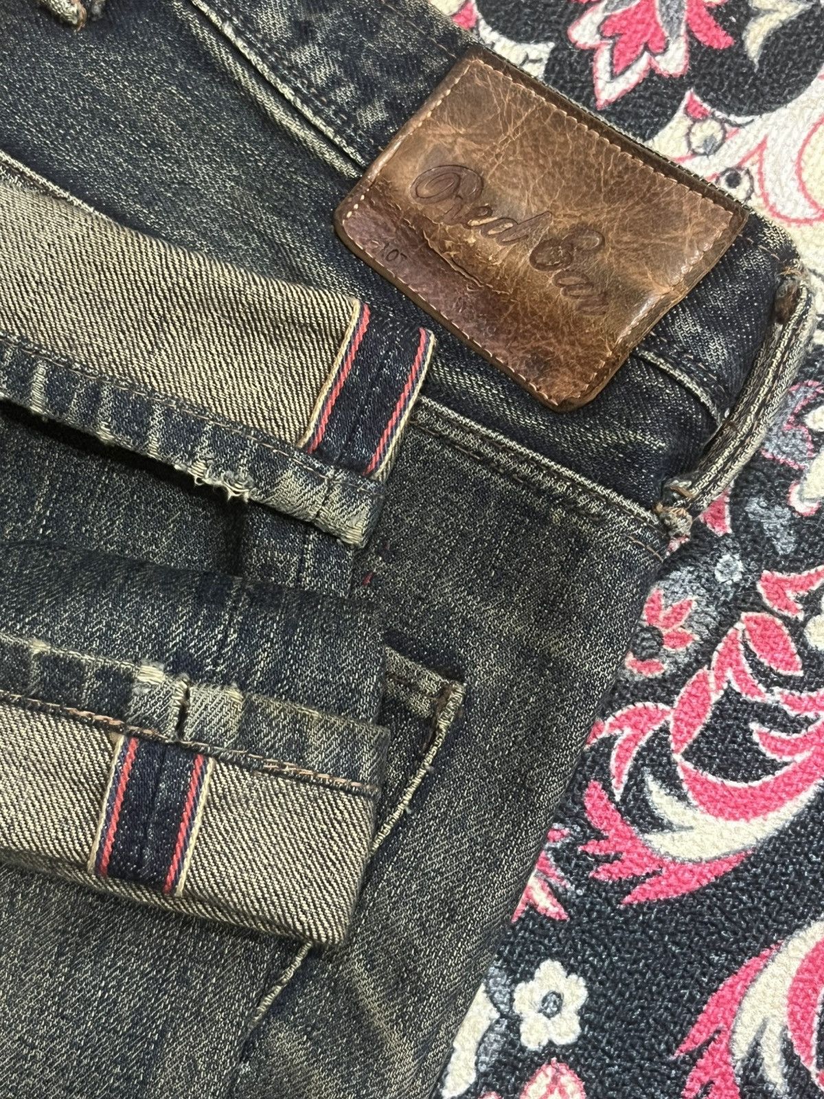 Paul Smith Red Ear Vintage Paul Smith Red Ear Mud Whisker Washed Selvedge Jeans Size US 29 - 14 Thumbnail