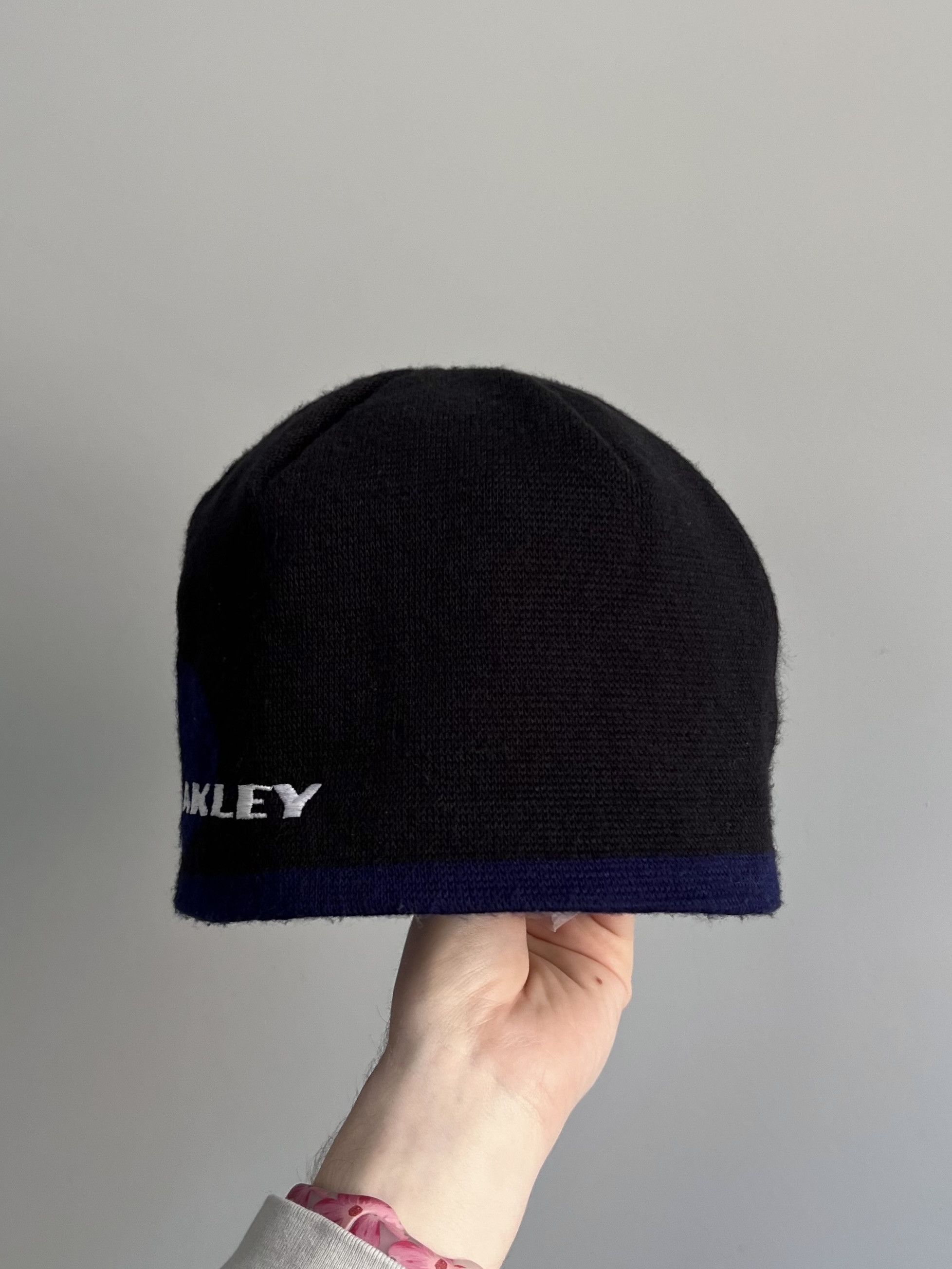 Oakley 00s Vintage Oakley Big Logo beanie hat Size ONE SIZE - 10 Thumbnail