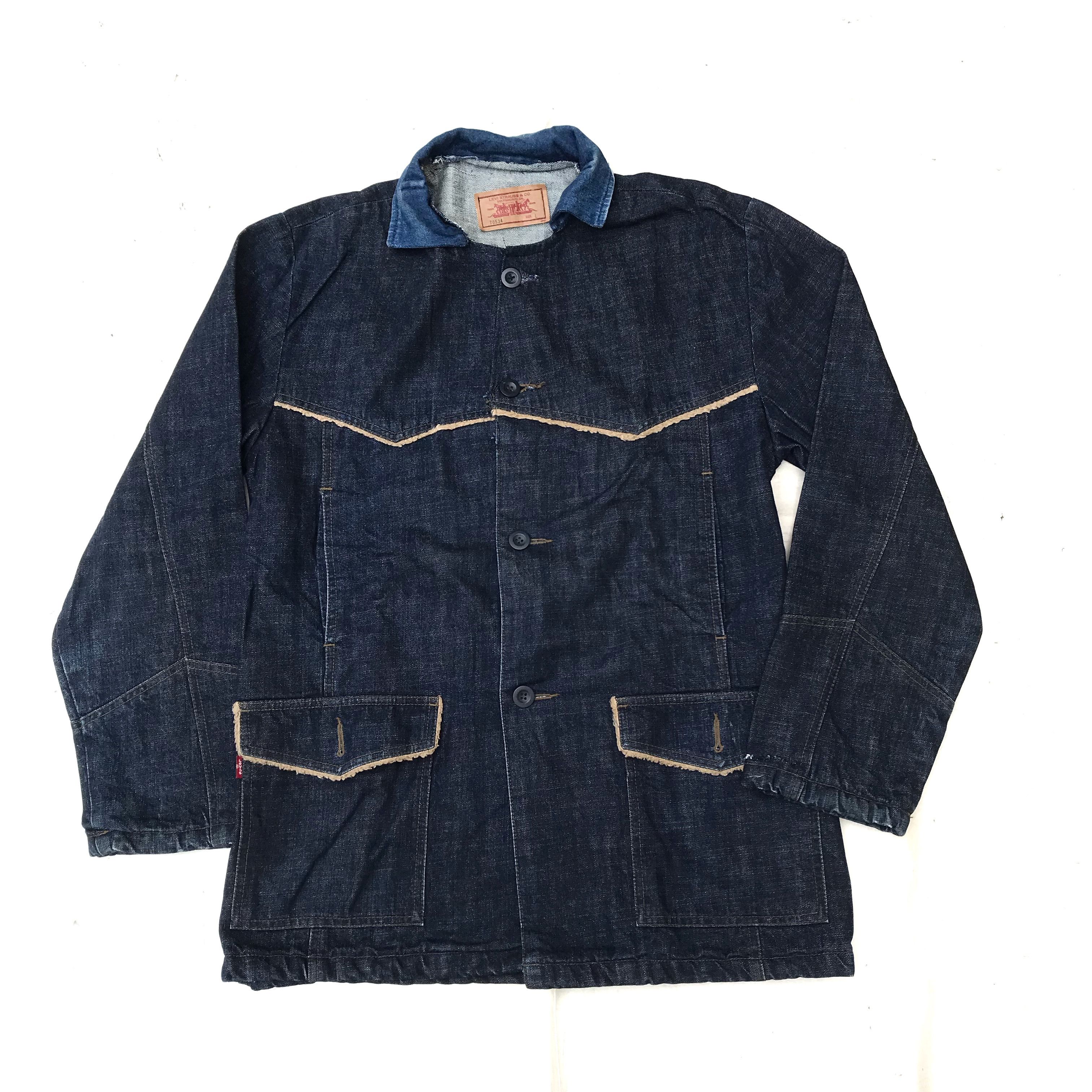 Levi's Levis Chore Sherpa Pocket Denim jeans Jacket Made in mexico Size US L / EU 52-54 / 3 - 1 Thumbnail