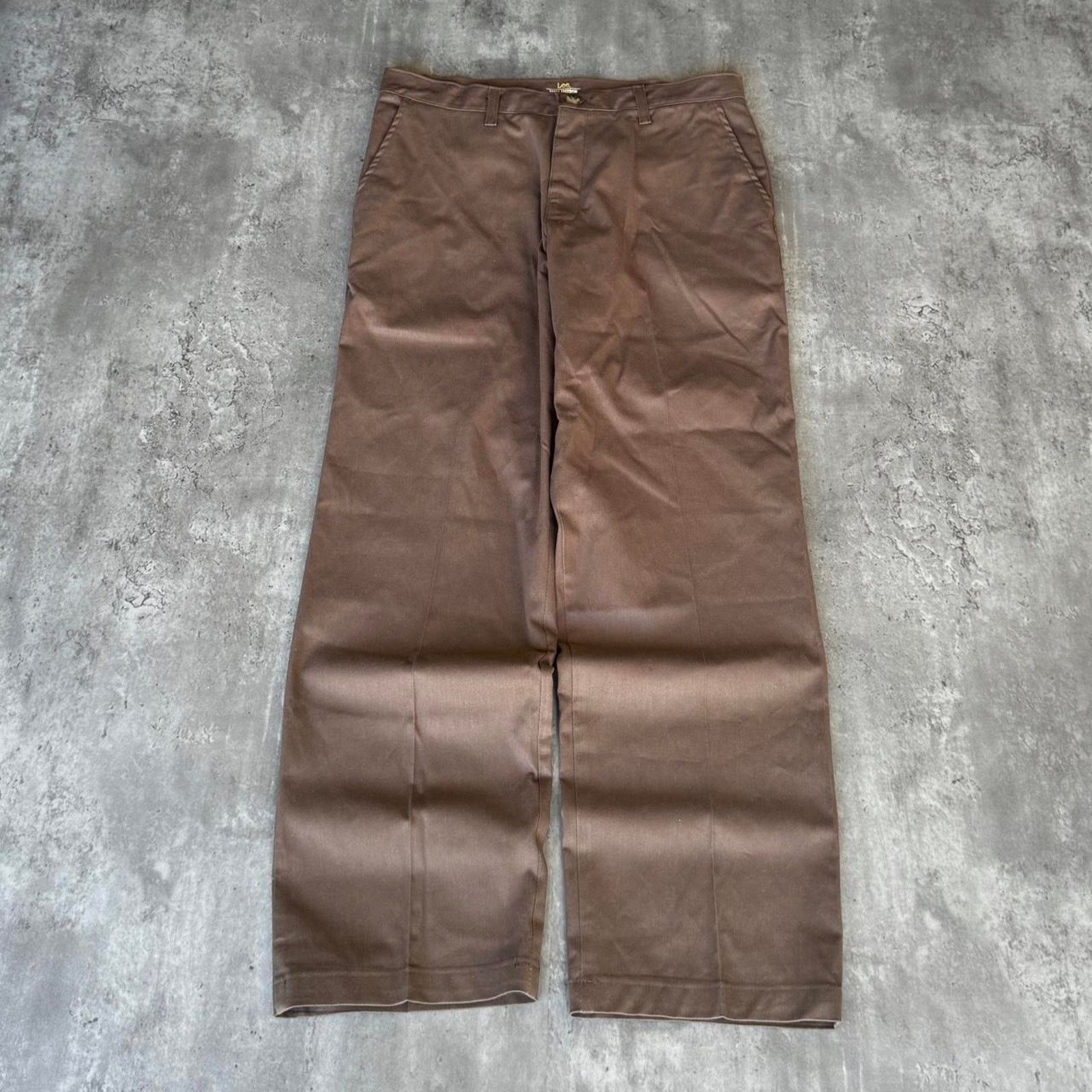 Lee × Vintage Lee Straight Fit Faded Brown Essential Casual Dress Pants Size US 33 - 1 Thumbnail