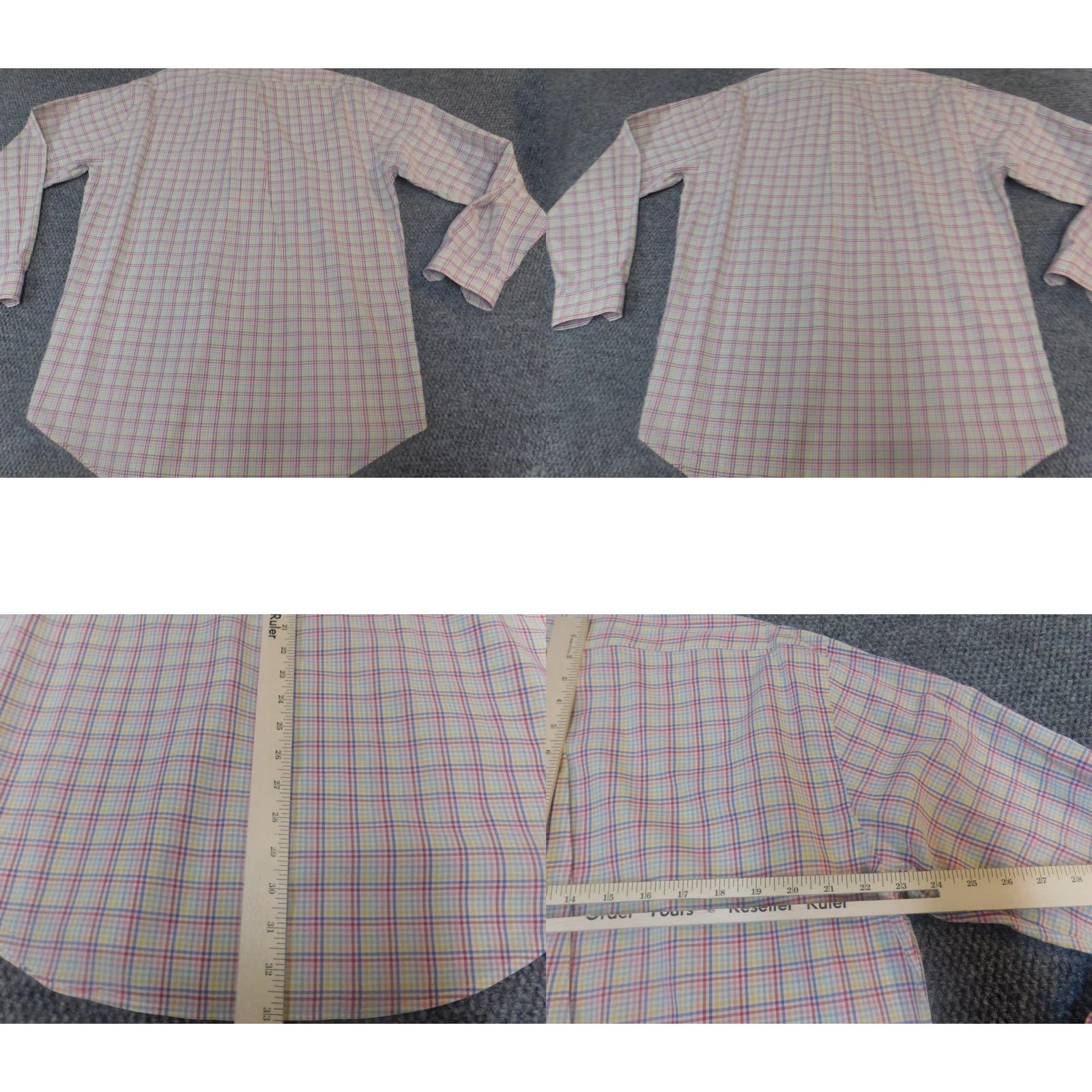 Cremieux Daniel Cremieux Mens Shirt M Pink Plaid Button-Down Collared Long Sleeve Knit Cotton Multicolor Size US M / EU 48-50 / 2 - 8 Thumbnail