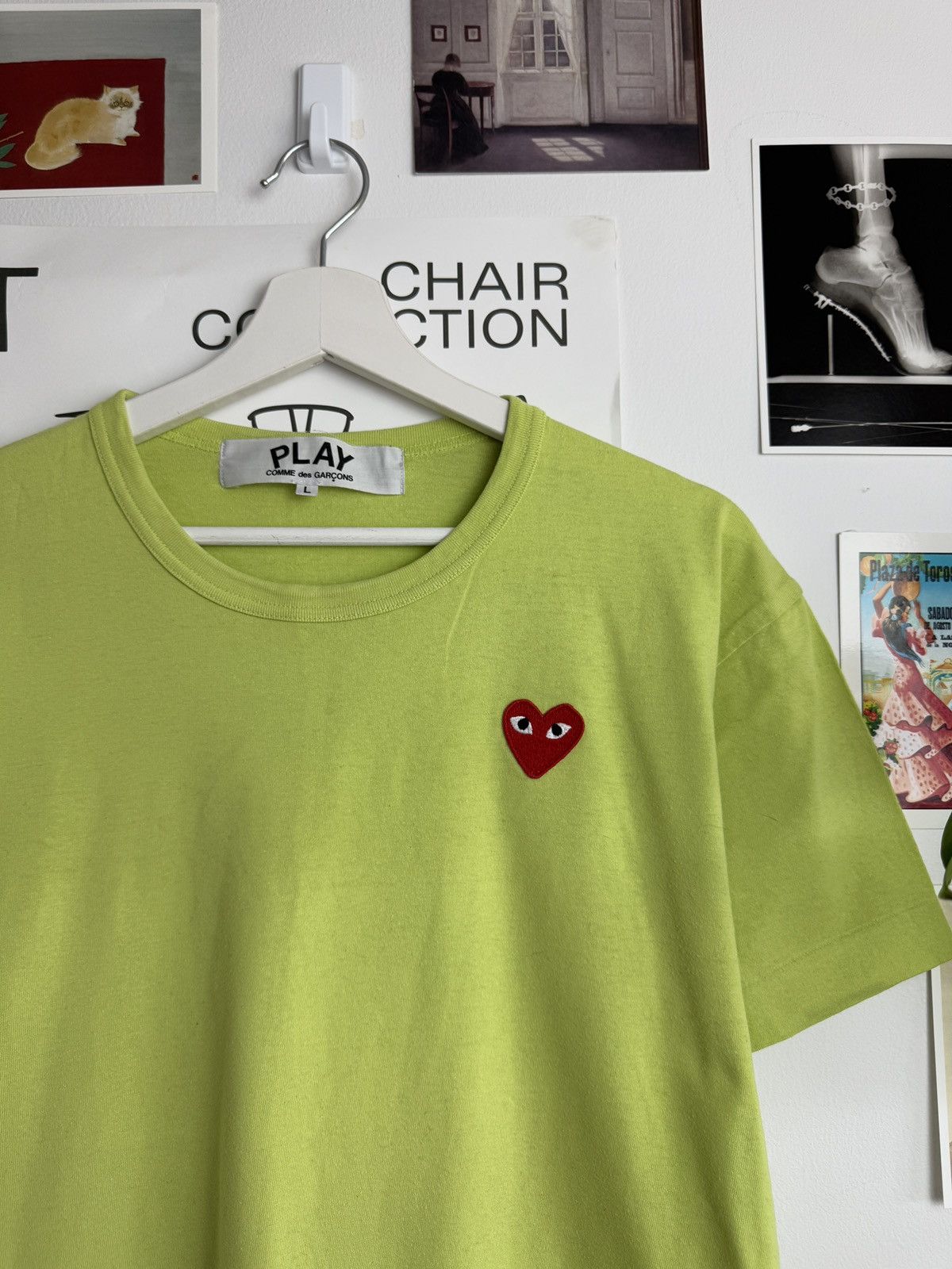 Comme des Garcons × Comme des Garcons PLAY × Designer Comme Des Garçons Play green t-shirt L Japan archive designer Size US L / EU 52-54 / 3 - 3 Thumbnail