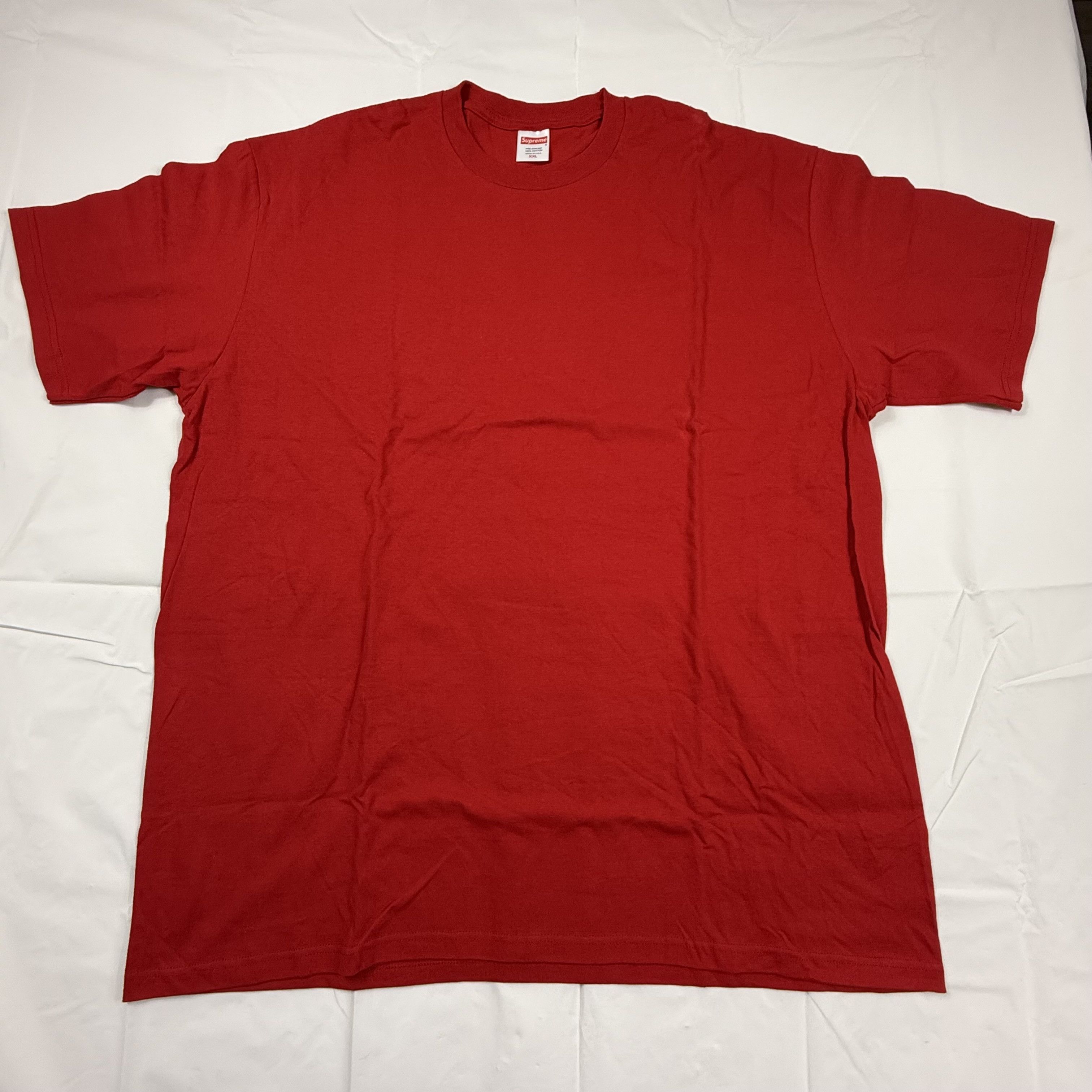 Supreme Supreme Blank T-Shirt Mens XXL Red Short Sleeve Cotton Size US XXL / EU 58 / 5 - 1 Thumbnail
