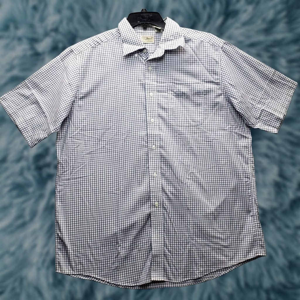 Vintage L.L. Bean Shirt Mens Large Multi Checkered Wrinkle Resistant Collared Button Up Size US L / EU 52-54 / 3 - 1 Thumbnail