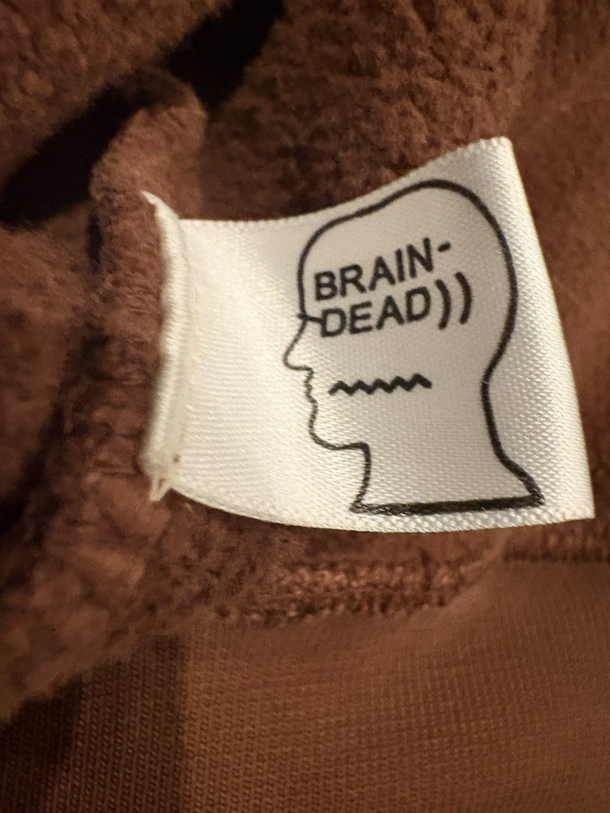 Braindead Collegiate Zip Up Hoodie in Brown, Men's (Size S) — image 4 of 5