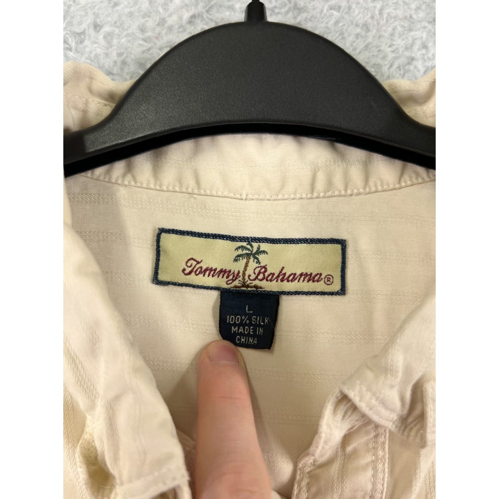 Tommy Bahama Tommy Bahama Mens Shirt Yellow 100% Silk Striped Hawaiian Camp Button Up Size US L / EU 52-54 / 3 - 4 Thumbnail