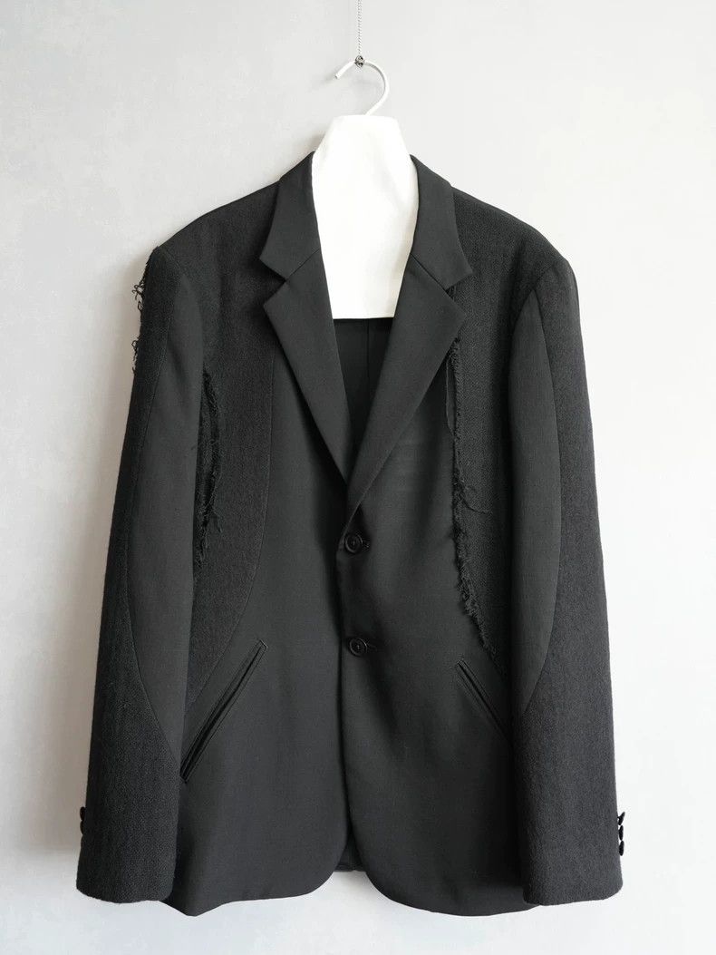 Yohji Yamamoto Yohji Yamamoto Knitted Patchwork Jacket-dmc Size US M / EU 48-50 / 2 - 1 Thumbnail