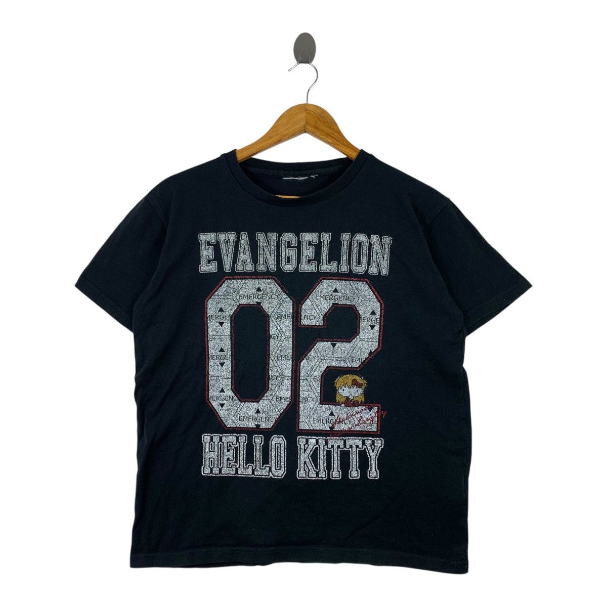 Japanese Brand EVANGELION 02 HELLO KITTY Print Japan Brand Black Shirt Size US L / EU 52-54 / 3 - 1 Thumbnail