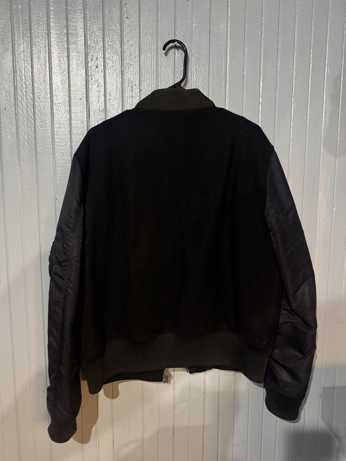 Sandro Sandro Bomber Jacket - Navy Wool Varsity Size US L / EU 52-54 / 3 - 7 Thumbnail