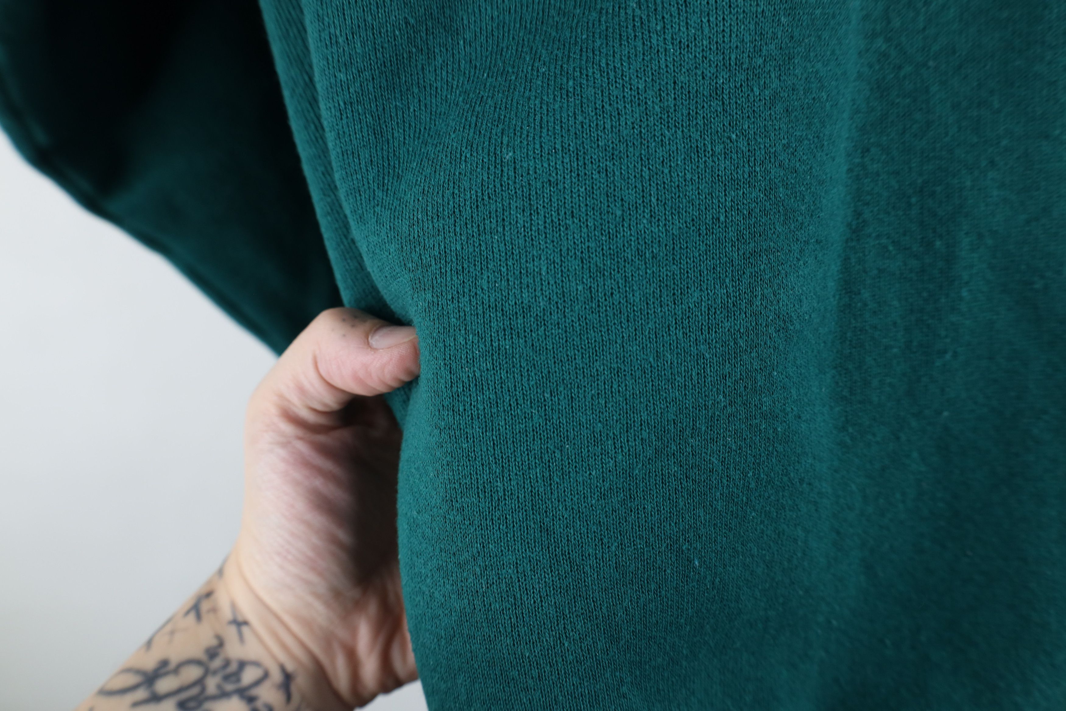 Vintage Vintage 90s Streetwear Blank Crewneck Sweatshirt Green Size US L / EU 52-54 / 3 - 11 Thumbnail