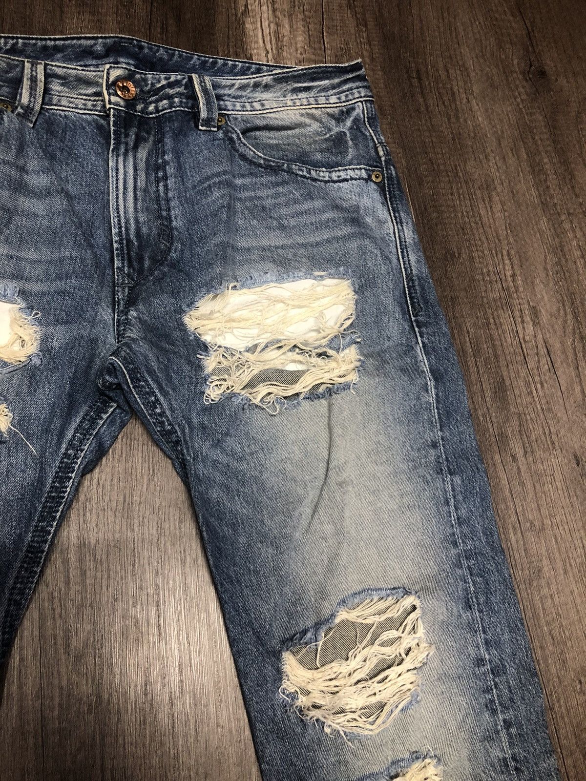 Diesel × Vintage Vintage Diesel Industry Distressed Denim Size US 34 / EU 50 - 6 Thumbnail