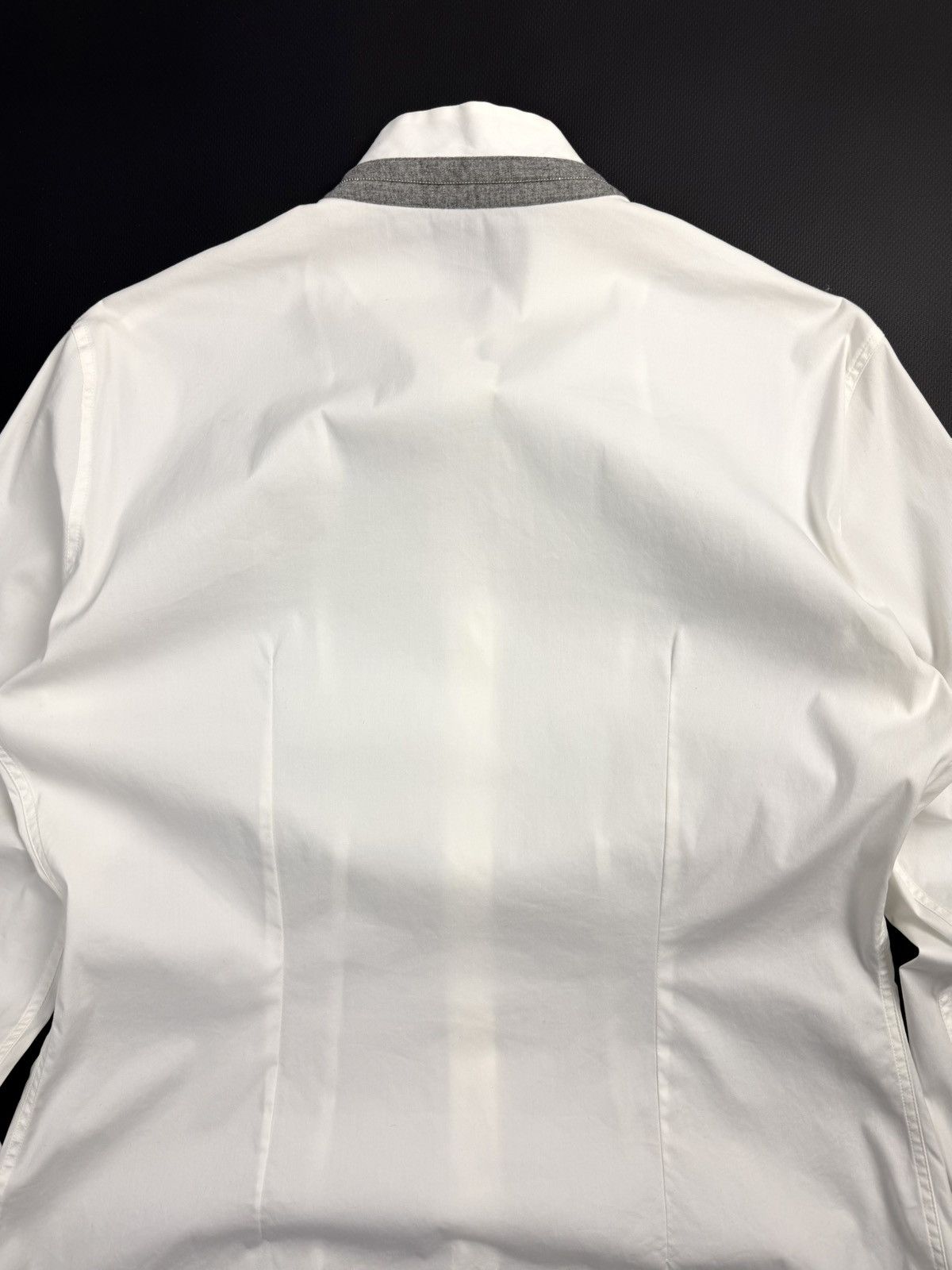 Brunello Cucinelli Brunello Cucinelli Womens White Cotton Blend Shirt Silk Trim Size XL / US 12-14 / IT 48-50 - 12 Thumbnail