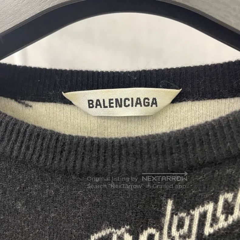Balenciaga Balenciaga Sweater with Full Logo Print Size US S / EU 44-46 / 1 - 3 Thumbnail