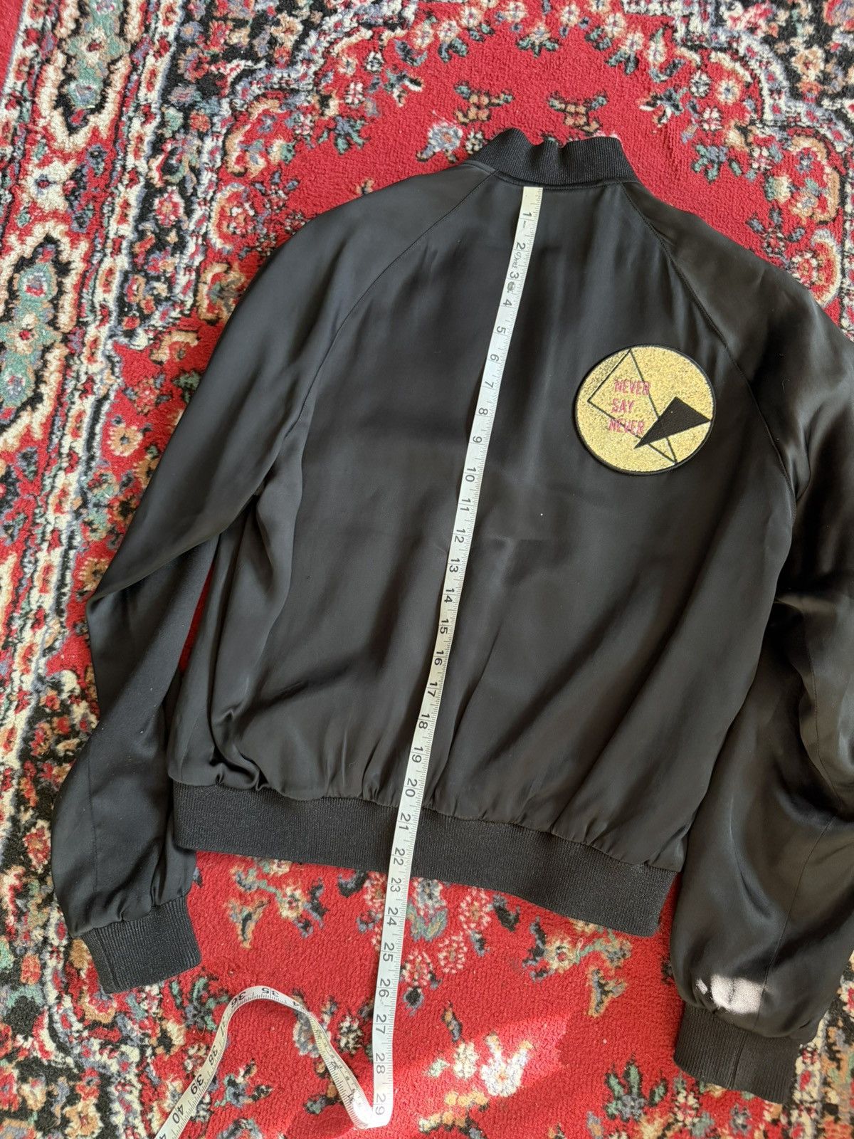 Saint Laurent Paris 2016 Glitter Diamond Patch Bomber Jacket Size US S / EU 44-46 / 1 - 8 Thumbnail