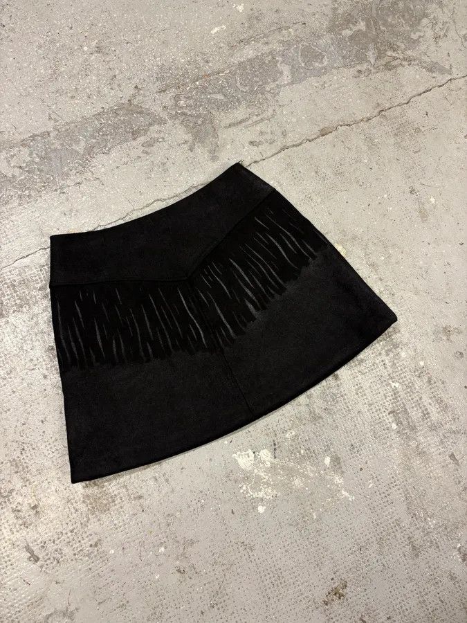 Maison Margiela Maison Margiela Black Fringe Trompe L’oeil Skirt Size 27" / US 4 / IT 40 - 2 Thumbnail