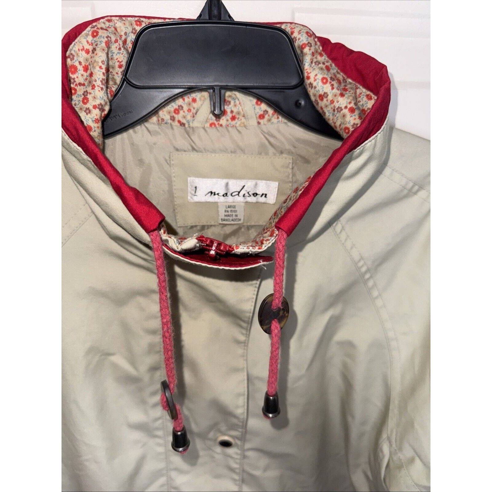 1 Madison 1 Madison Parka Jacket Coat Womens Large Beige Windbreaker Size L / US 10 / IT 46 - 5 Thumbnail
