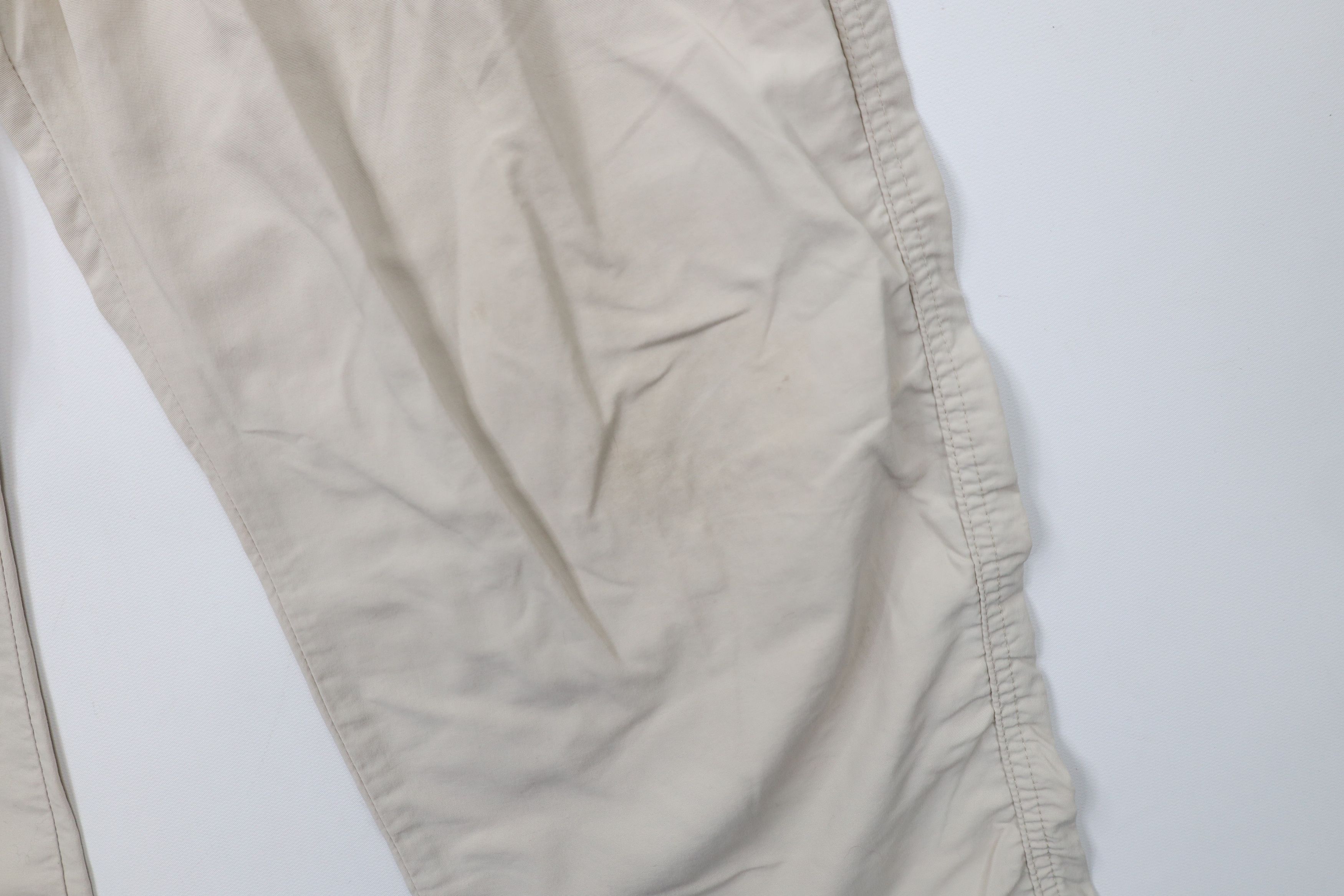 Lands' End × Vintage Vintage 90s Lands End Wide Leg Windbreaker Pants Beige USA Size 38" / US 16 / IT 52 - 6 Thumbnail