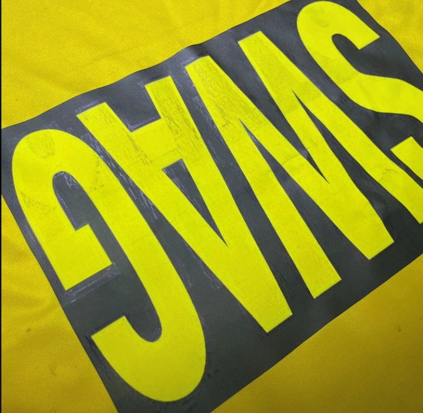 Designer × Vintage Swag Sportwear Archive Yellow Hand-printed Football Jersey Size US L / EU 52-54 / 3 - 5 Thumbnail