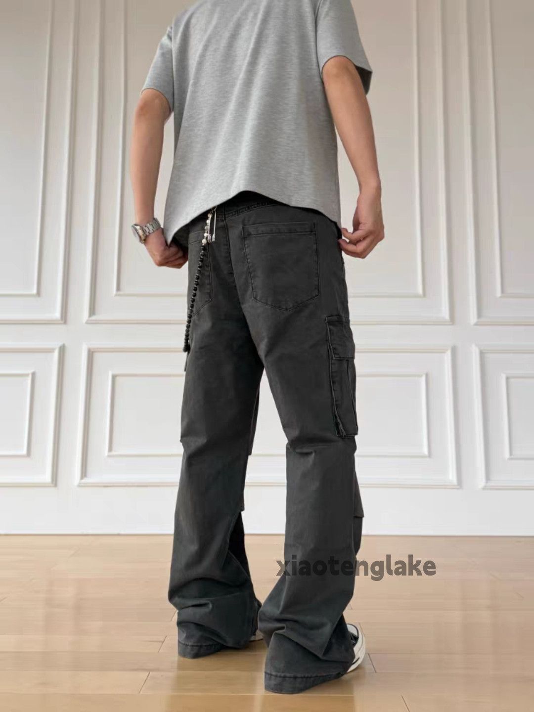 Vintage Unisex washed retro faded loose baggy pleated pants Size US 32 / EU 48 - 7 Thumbnail