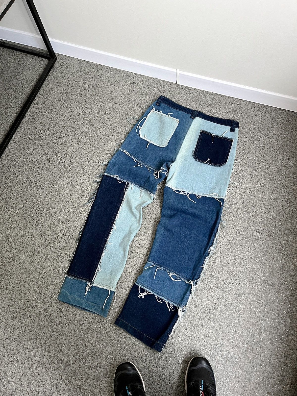 Jaded London Jaded London Frayed Patchwork Denim Skate Jeans mens W 32 Size US 32 / EU 48 - 2 Thumbnail