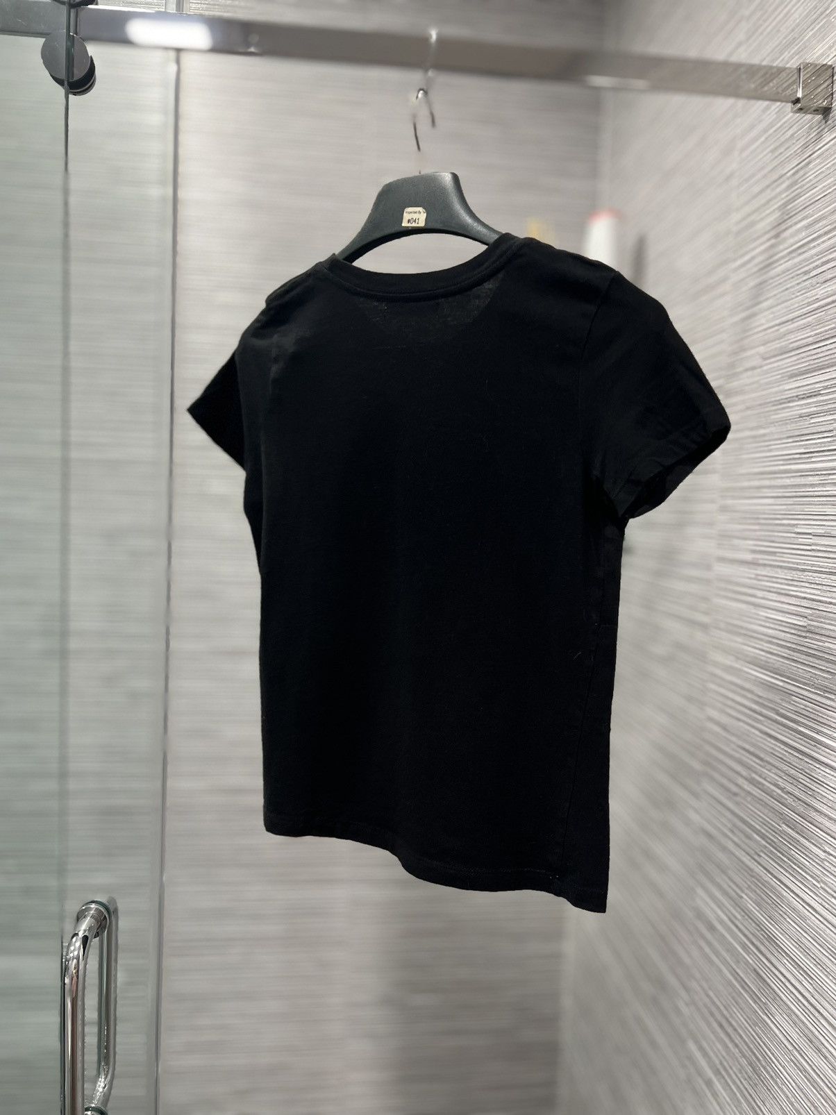 Pull & Bear Pull & Bear Women's Black Cotton Text Print Short Sleeve Size S / US 4 / IT 40 - 6 Thumbnail