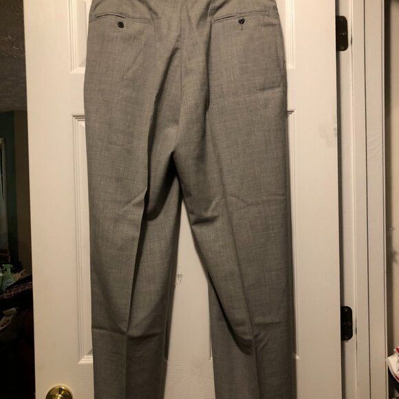 Polo Ralph Lauren polo Ralph Lauren men's gray 100%wool dress pants size:34/31 Size 34S - 4 Thumbnail
