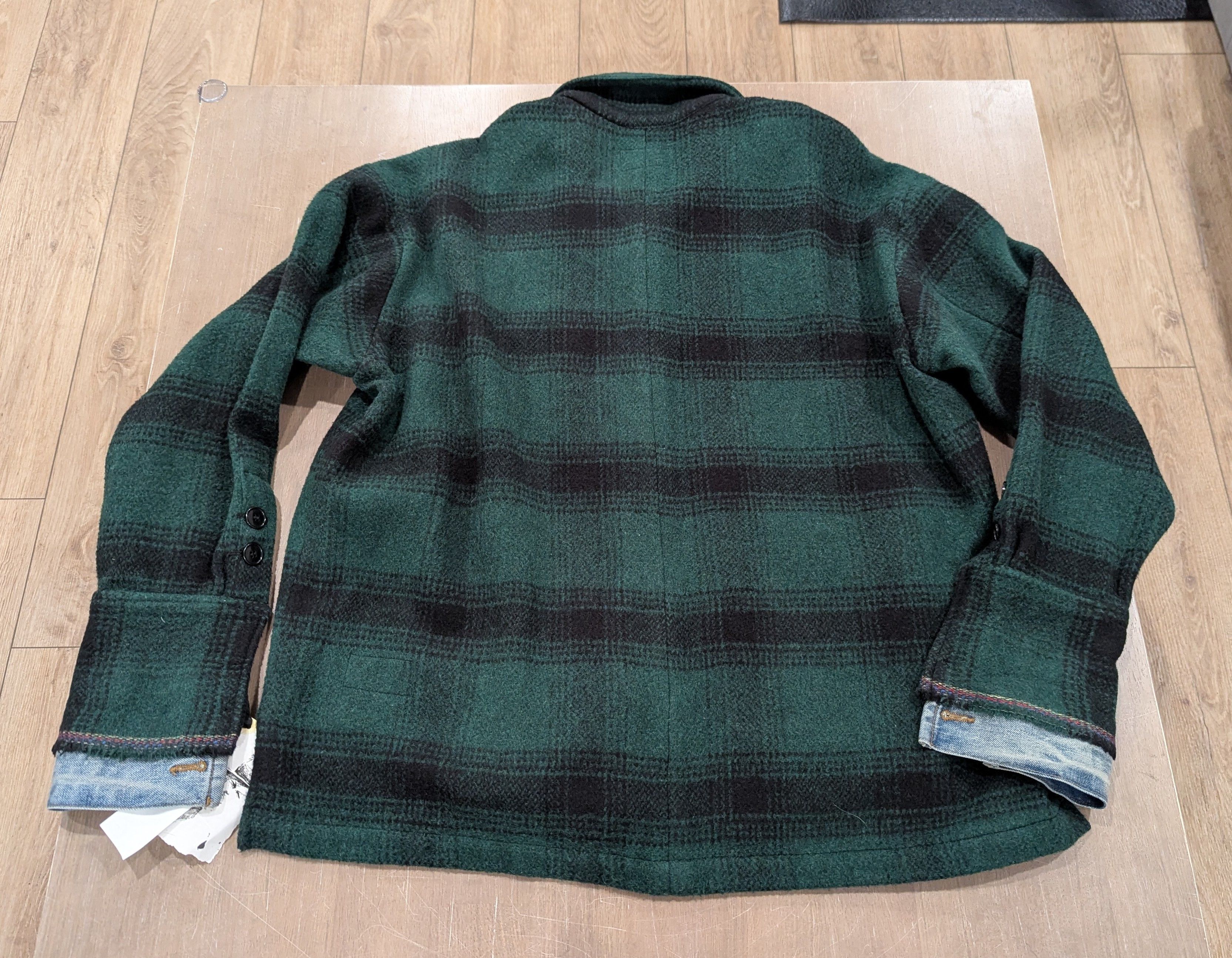 Greg Lauren Greg Lauren Boxy Plaid Wool Overshirt Green/Black 3 - Large Size US L / EU 52-54 / 3 - 4 Thumbnail